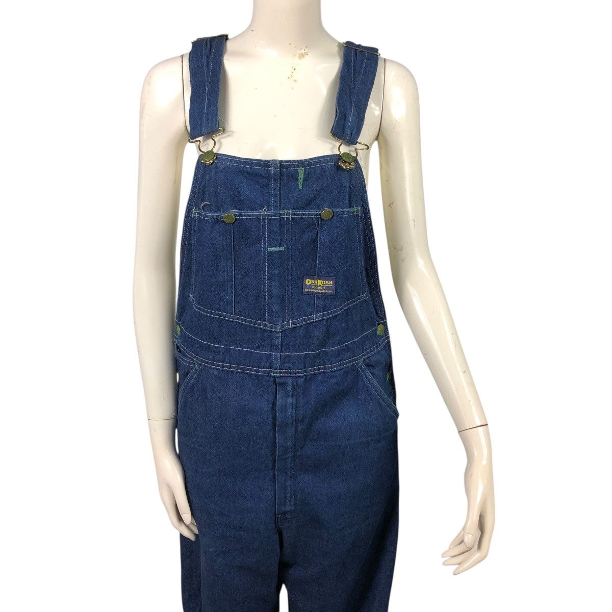 Oshkosh 🔥VINTAGE WORKER JUMPSUITS OVERALL OSHKOSH INDIGO DENIM Size US 32 / EU 48 - 3 Thumbnail