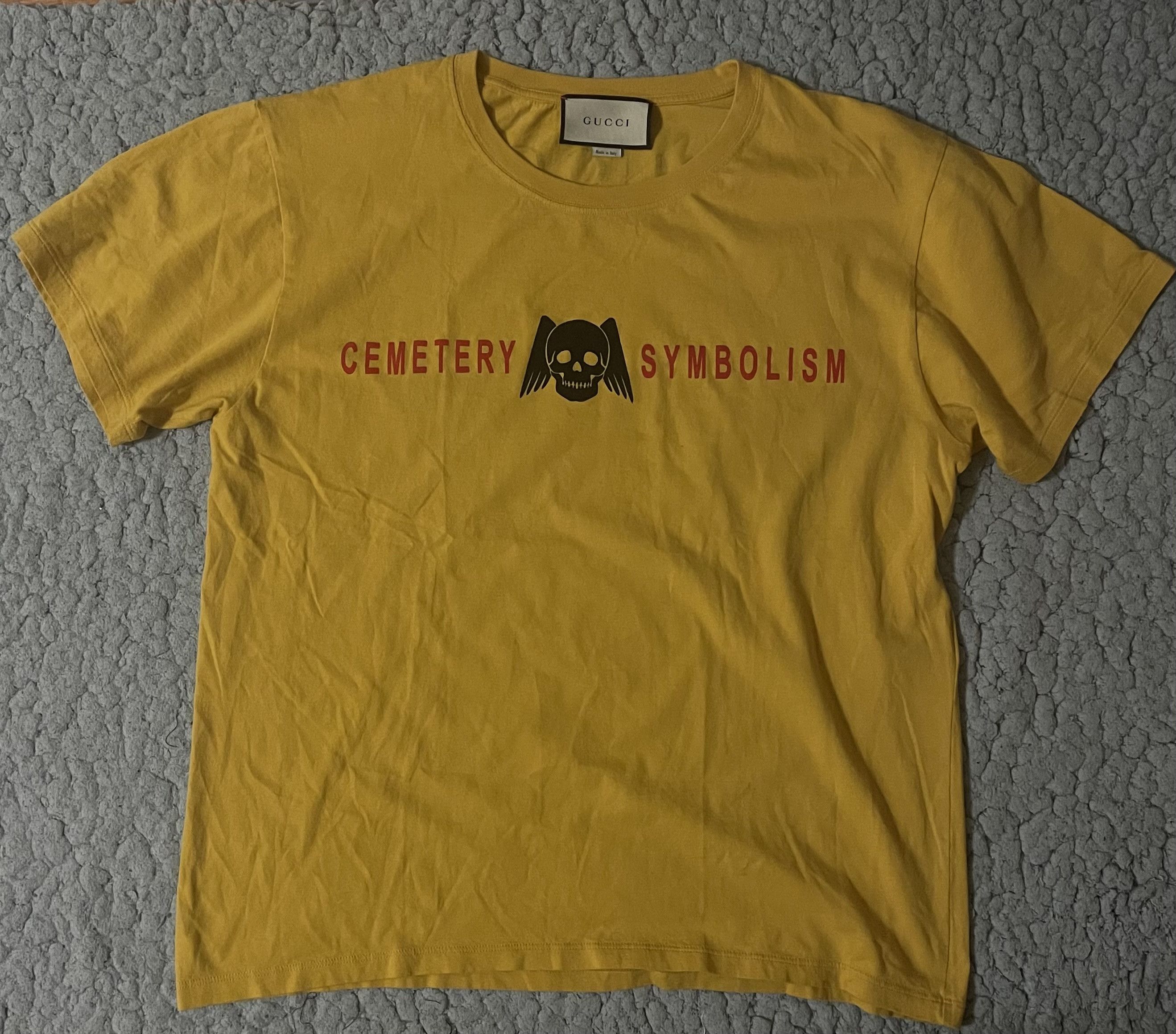 Image of Gucci T Shirt Size XL in Yellow, Men's