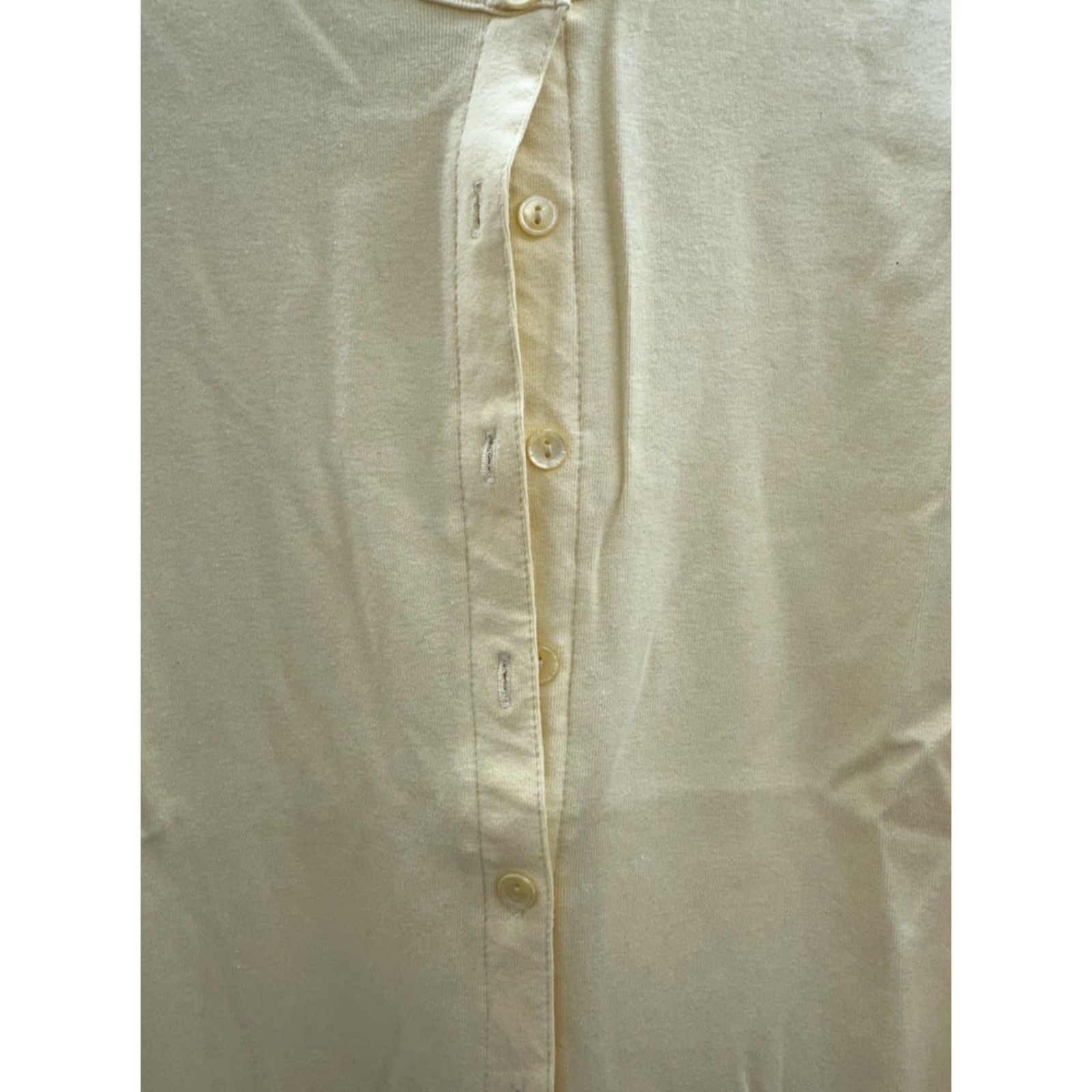 Vintage Appleseeds Womens Cardigan Size Medium Cotton Long Sleeve Button Up Yellow Size M / US 6-8 / IT 42-44 - 3 Thumbnail
