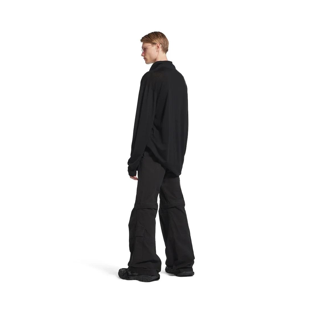 Balenciaga o1tr1nto0426 Flared Cargo Pants in Black Size US 34 / EU 50 - 4 Thumbnail