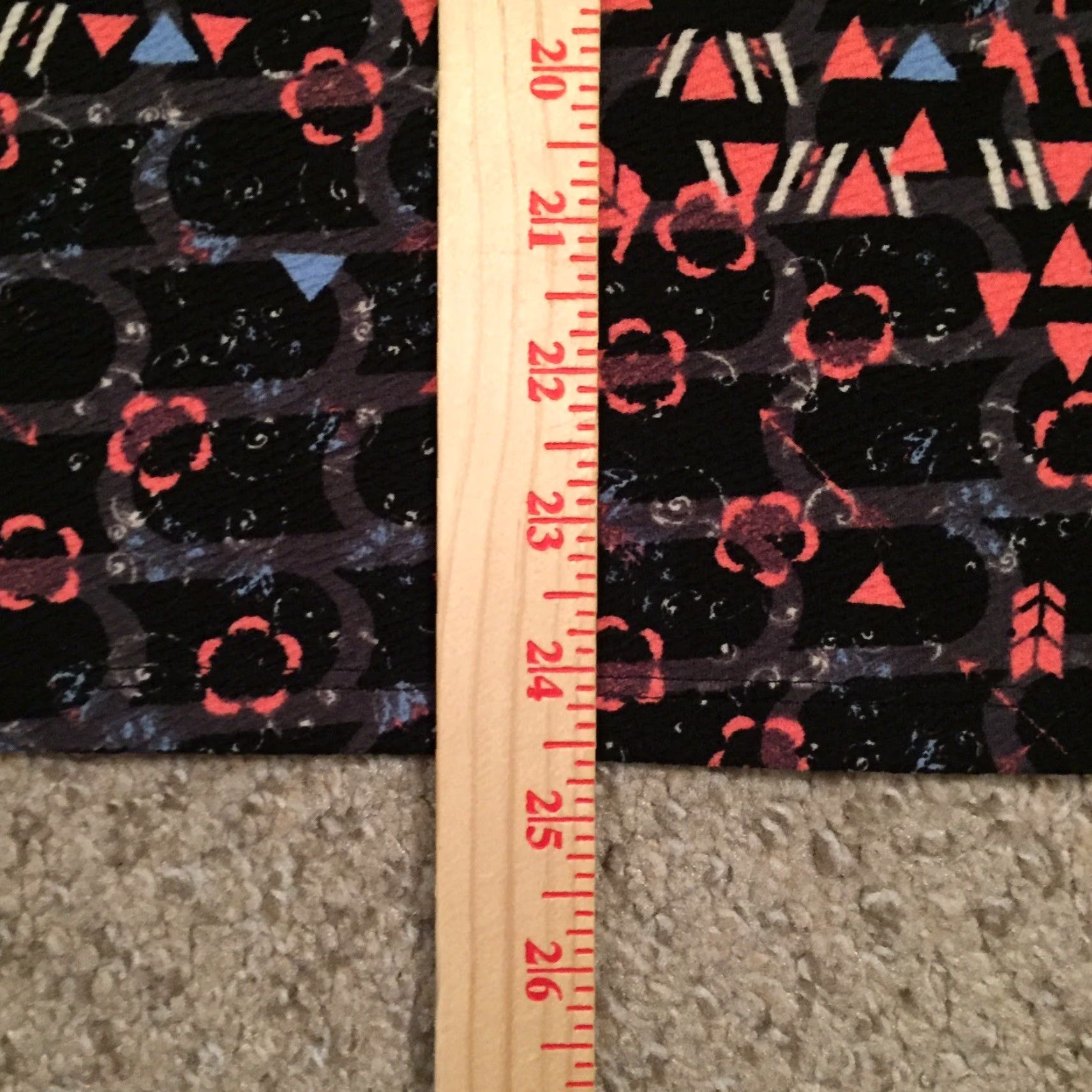 Vintage LuLaRoe Cassie Skirt XL Gray Orange Geometric Knee Length Unlined Pull On Size 40" / US 18 - 5 Thumbnail