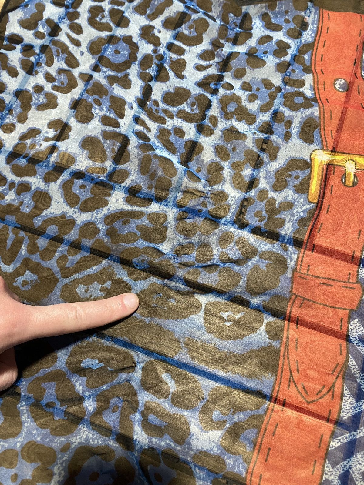 Fendi Fendi Blue Leopard FF Monogram Sheer Scarf / Pareo Y2K Size ONE SIZE - 7 Thumbnail