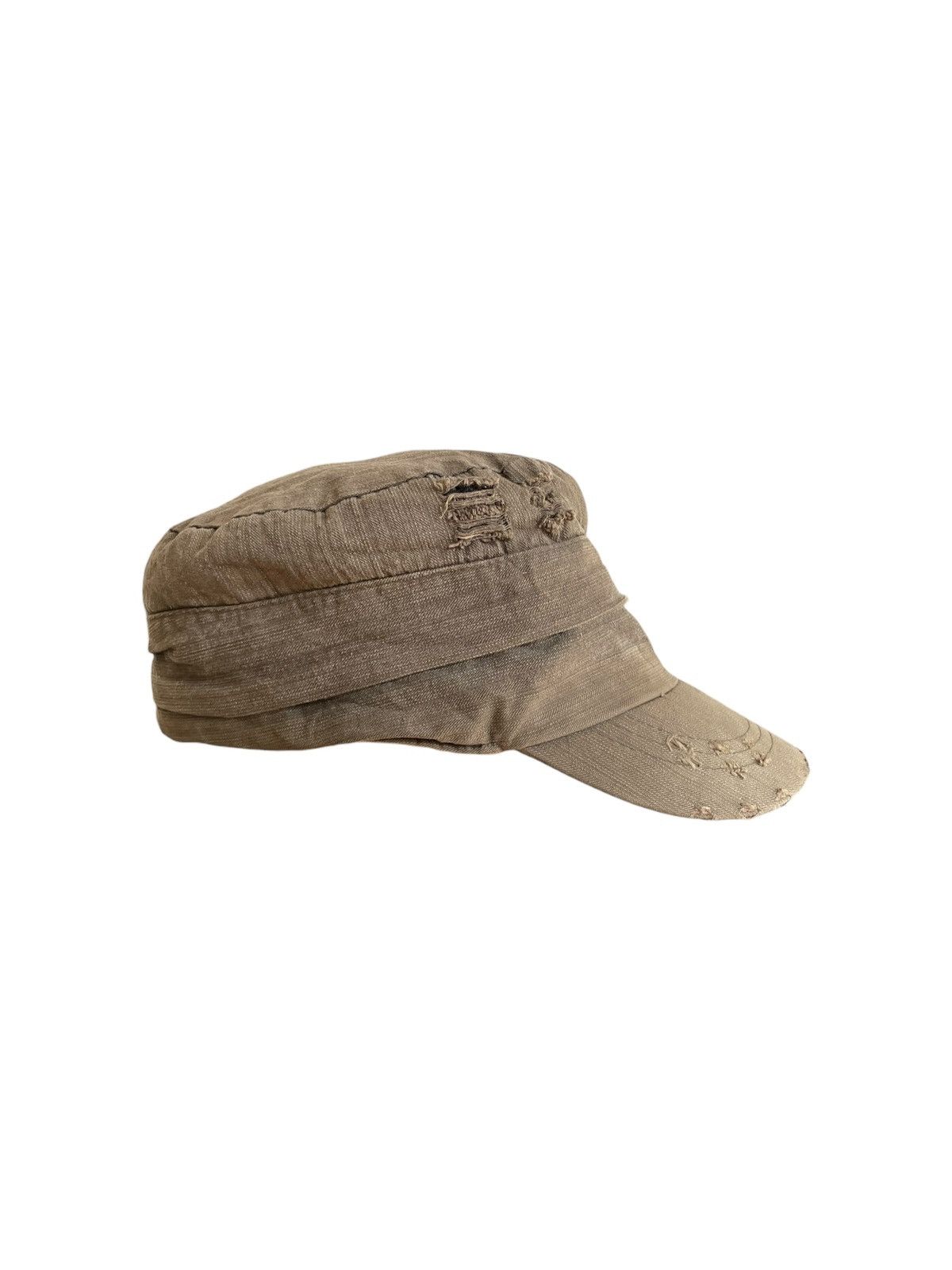 14th Addiction 2000s Mud Wash Grunge Gothic Cadet Hat Numbernine style Size ONE SIZE - 8 Thumbnail