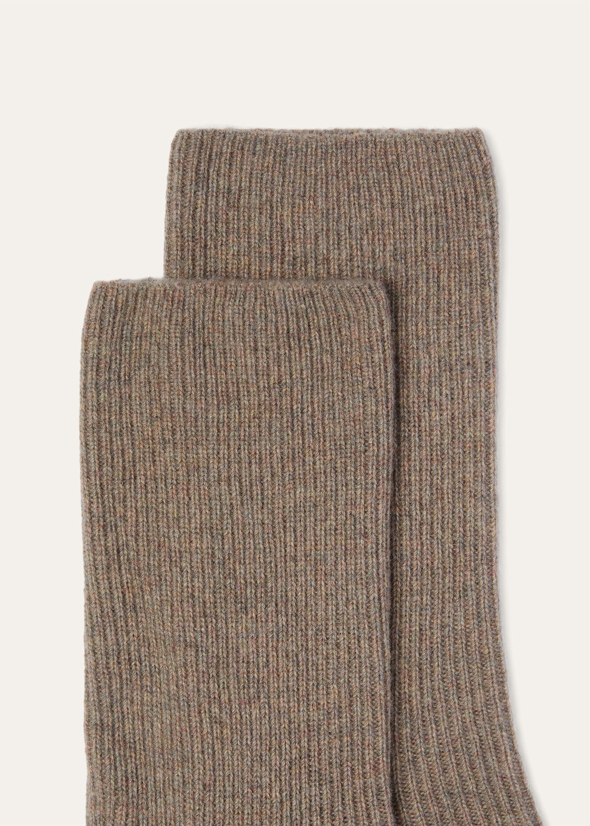 Loro Piana os11x0426 FAQ4207 Size: OS / Socks in Licorice Root Melange Size ONE SIZE - 2 Thumbnail