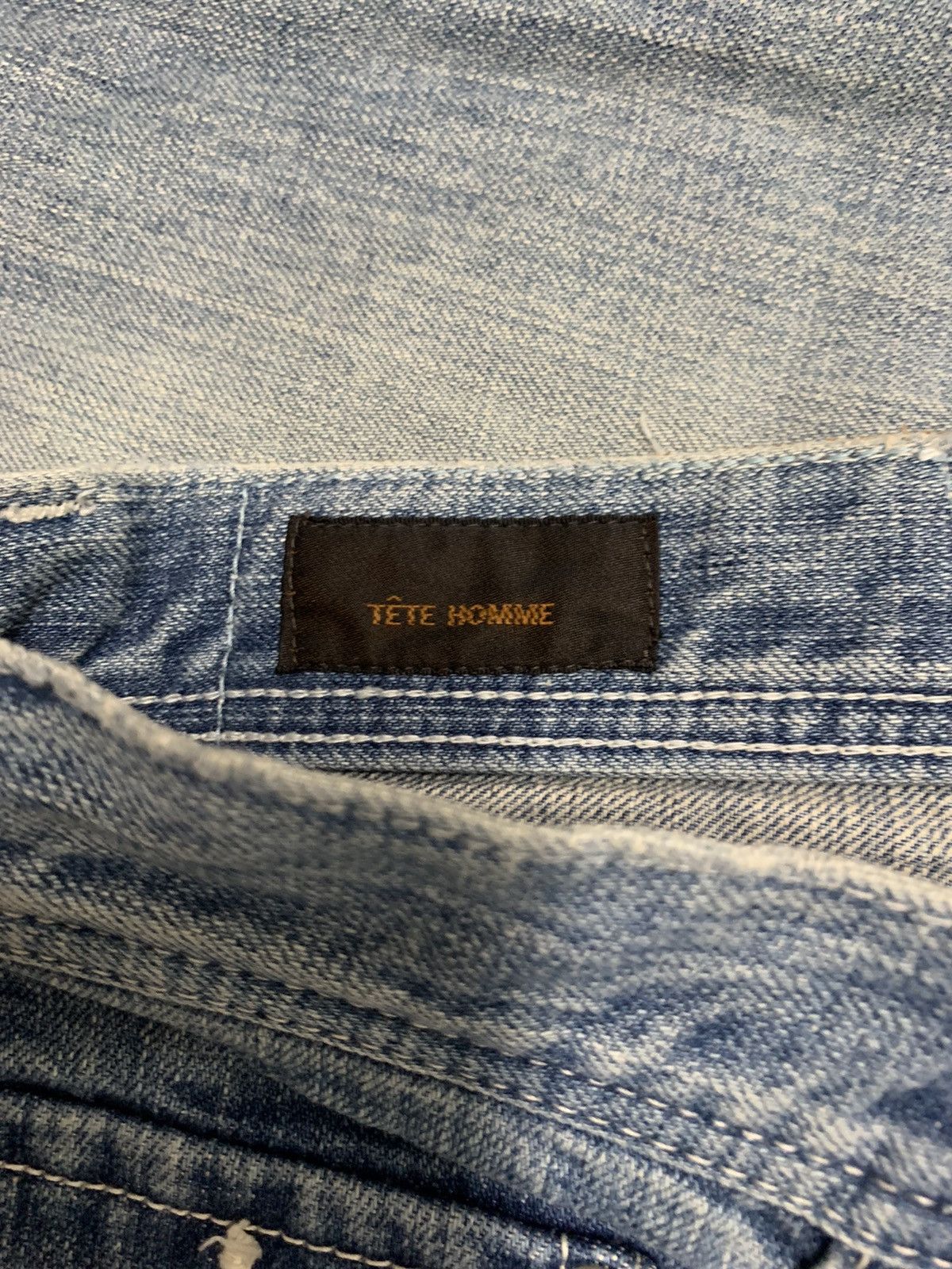 Issey Miyake × Japanese Brand × Tete Homme Tete home distressed straight cut jeans Size US 30 / EU 46 - 11 Thumbnail
