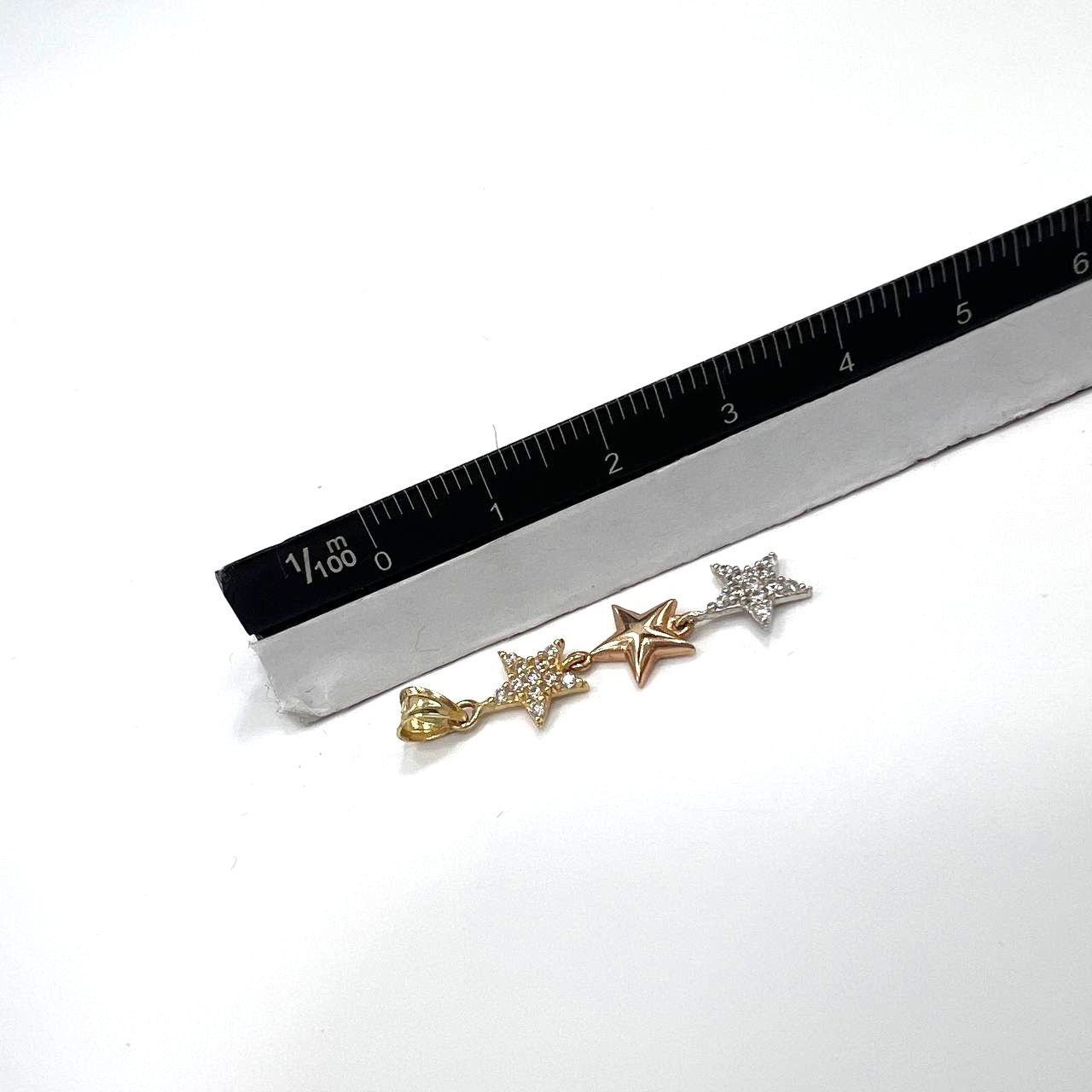 Other 14K Tri-Color Gold Star Pendant – Yellow, Rose, and White Size ONE SIZE - 8 Thumbnail