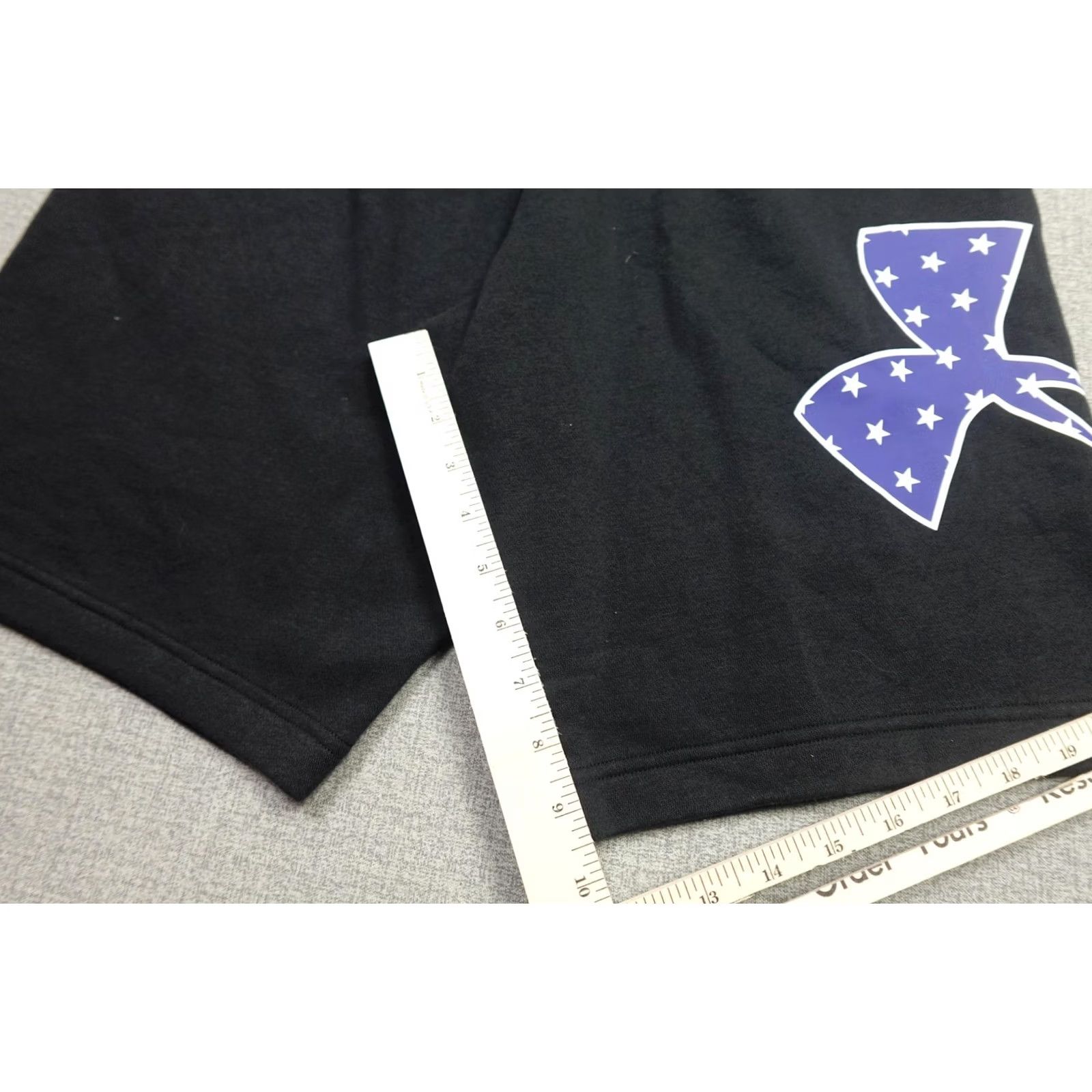 Under Armour Under Armour Sweat Shorts Mens Large Black USA Flag Logo Patriotic 10 Inseam Size US 33 - 6 Thumbnail