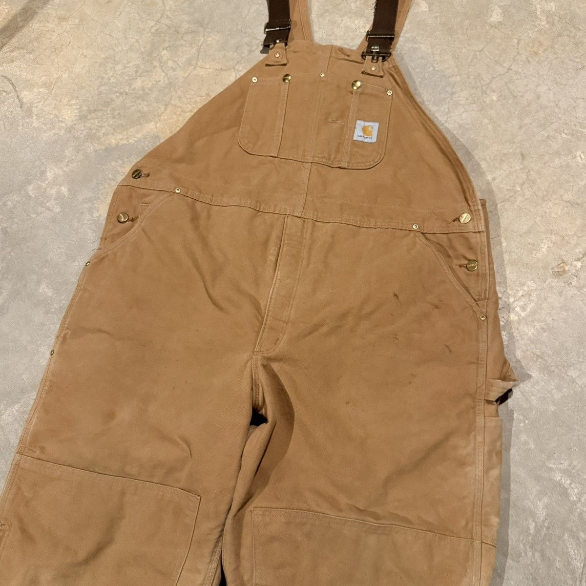 Carhartt Vtg Carhartt R02 Faded Double Knee Insulated Bib Overalls Size US 44 / EU 60 - 4 Thumbnail