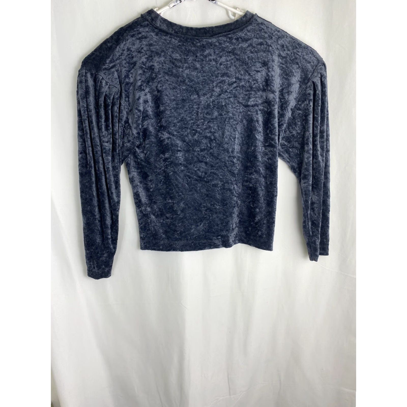Vintage we the free womens small gray velour scoop neck long sleeve shirt Size S / US 4 / IT 40 - 4 Thumbnail
