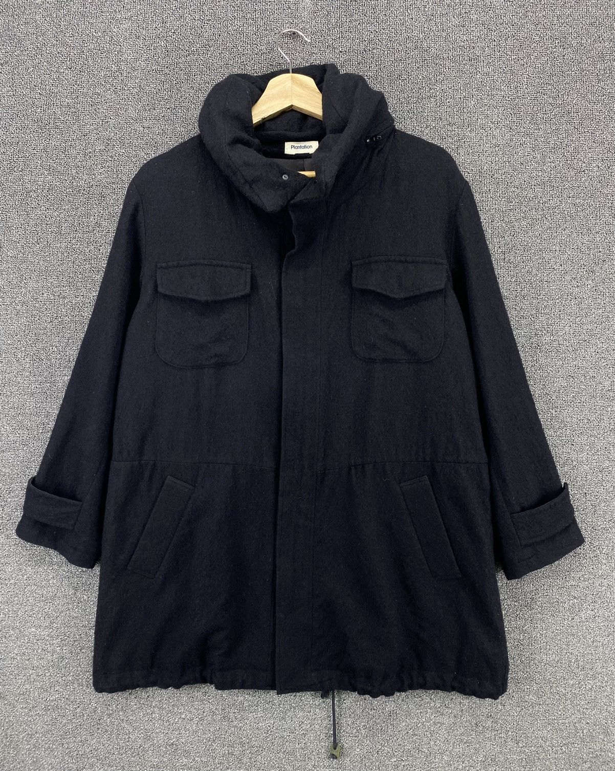 Issey Miyake Vintage Issey Miyake Plantation Black Wool Hodded Jacket Size M / US 6-8 / IT 42-44 - 1 Thumbnail