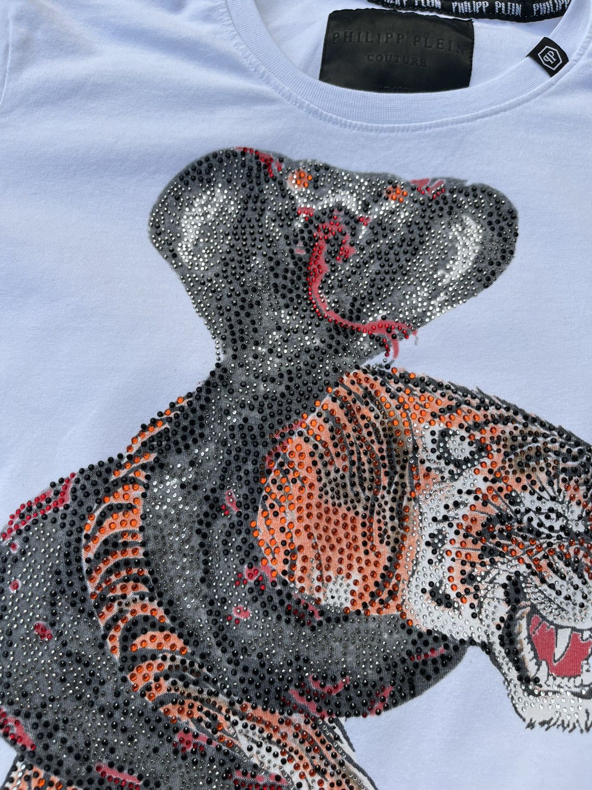 Designer × Philipp Plein Philipp Plein tiger snake cobra rhinestone t-shirt tee logo Size US L / EU 52-54 / 3 - 8 Thumbnail
