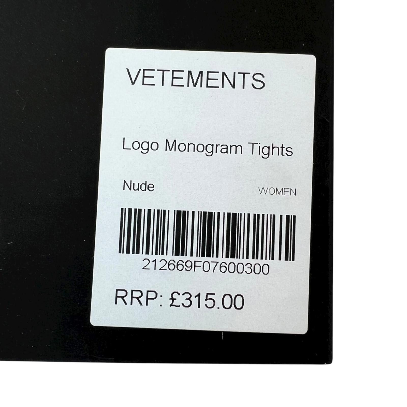 Vetements Vetements Logo Monogram Nude Tights Size ONE SIZE - 6 Thumbnail