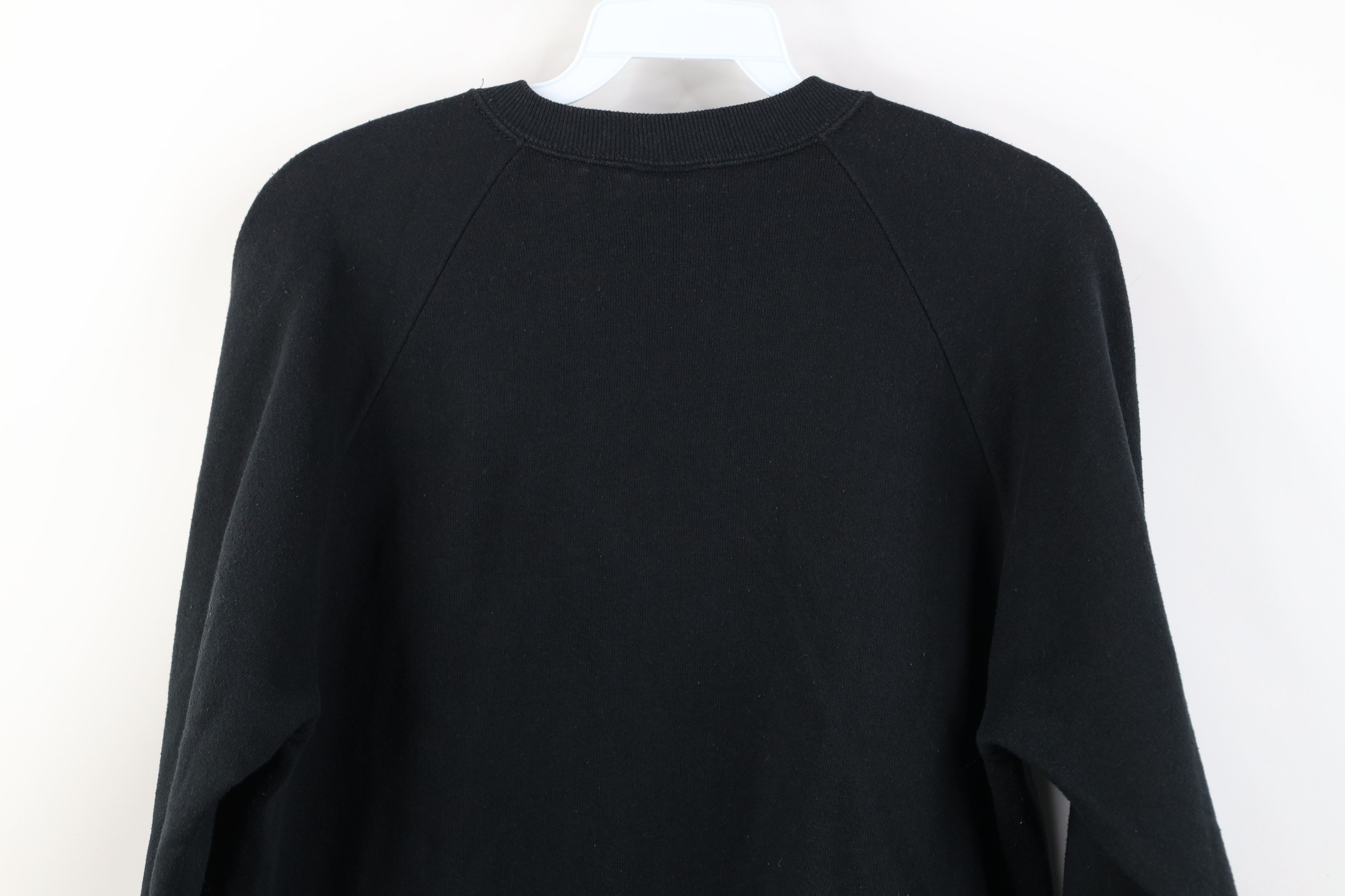Vintage Vintage 90s Streetwear Heart Flower Sweatshirt Black USA Size L / US 10 / IT 46 - 10 Thumbnail