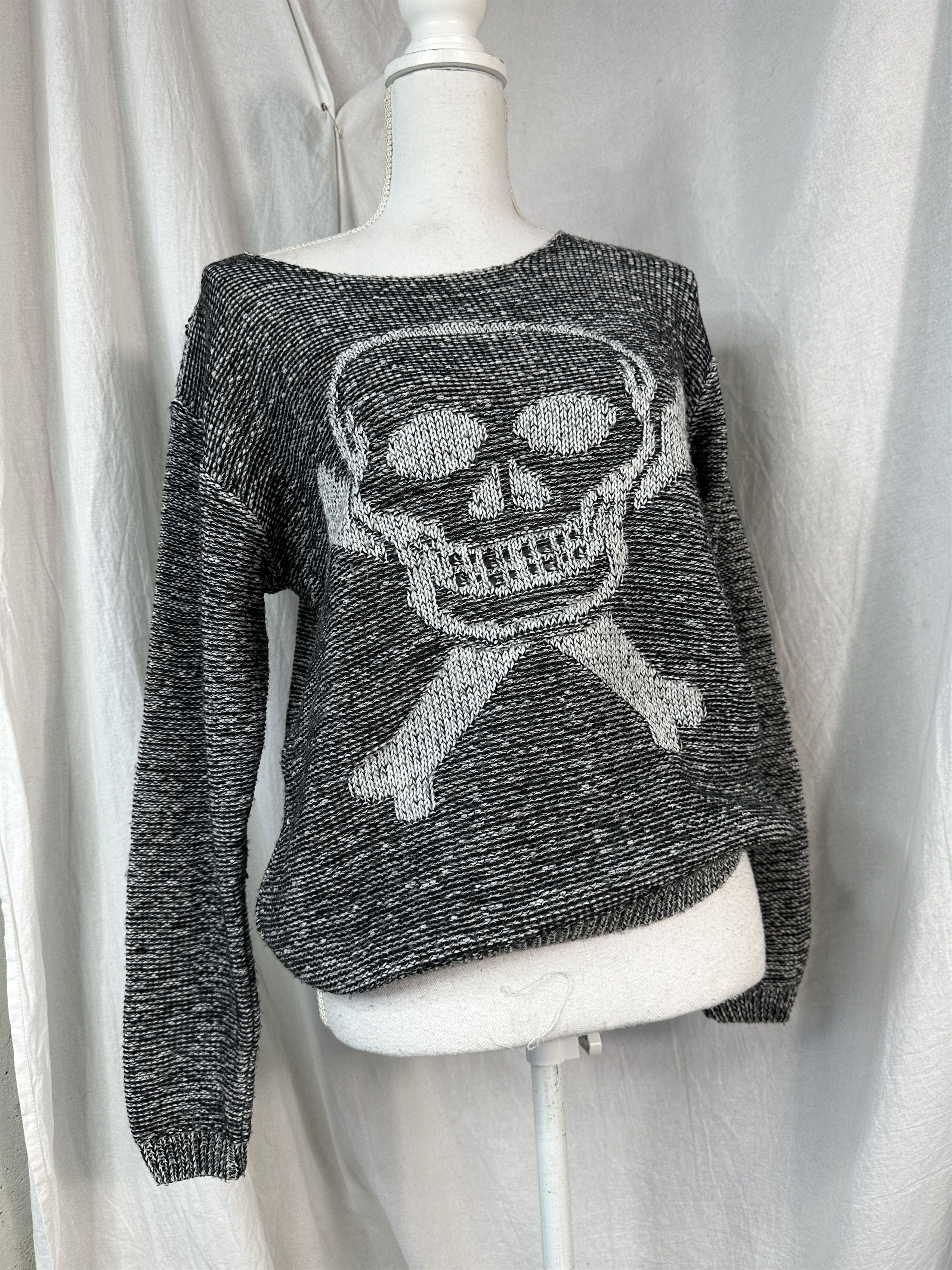 Vintage Skull Sweater Y2K Size M / US 6-8 / IT 42-44 - 5 Thumbnail