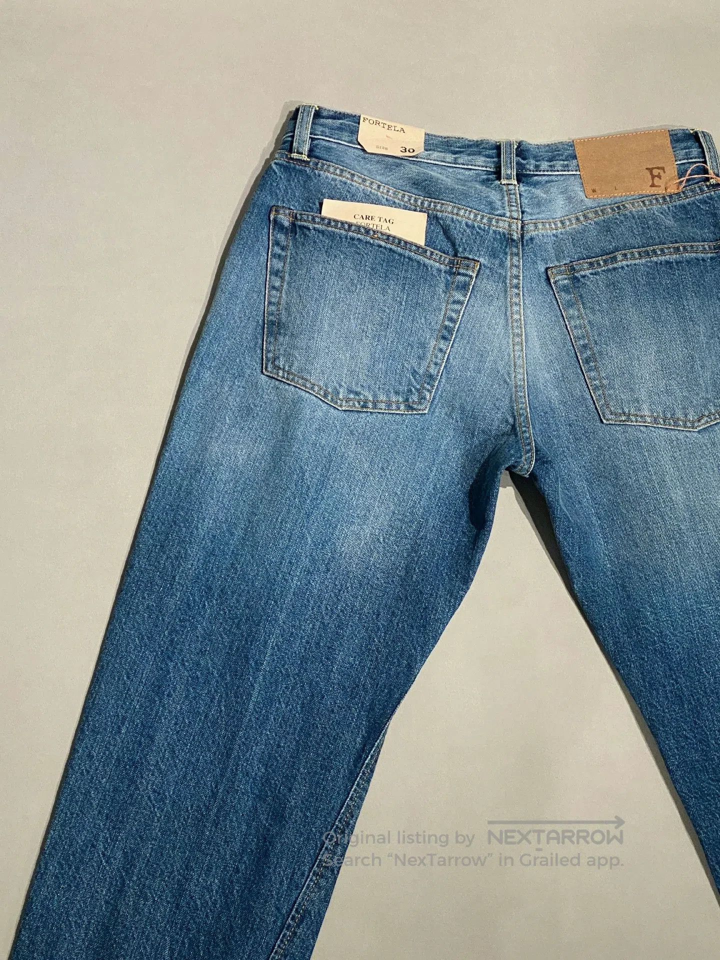 Fortela FORTELA F Logo Selvedge Washed Jeans. Size US 30 / EU 46 - 6 Thumbnail