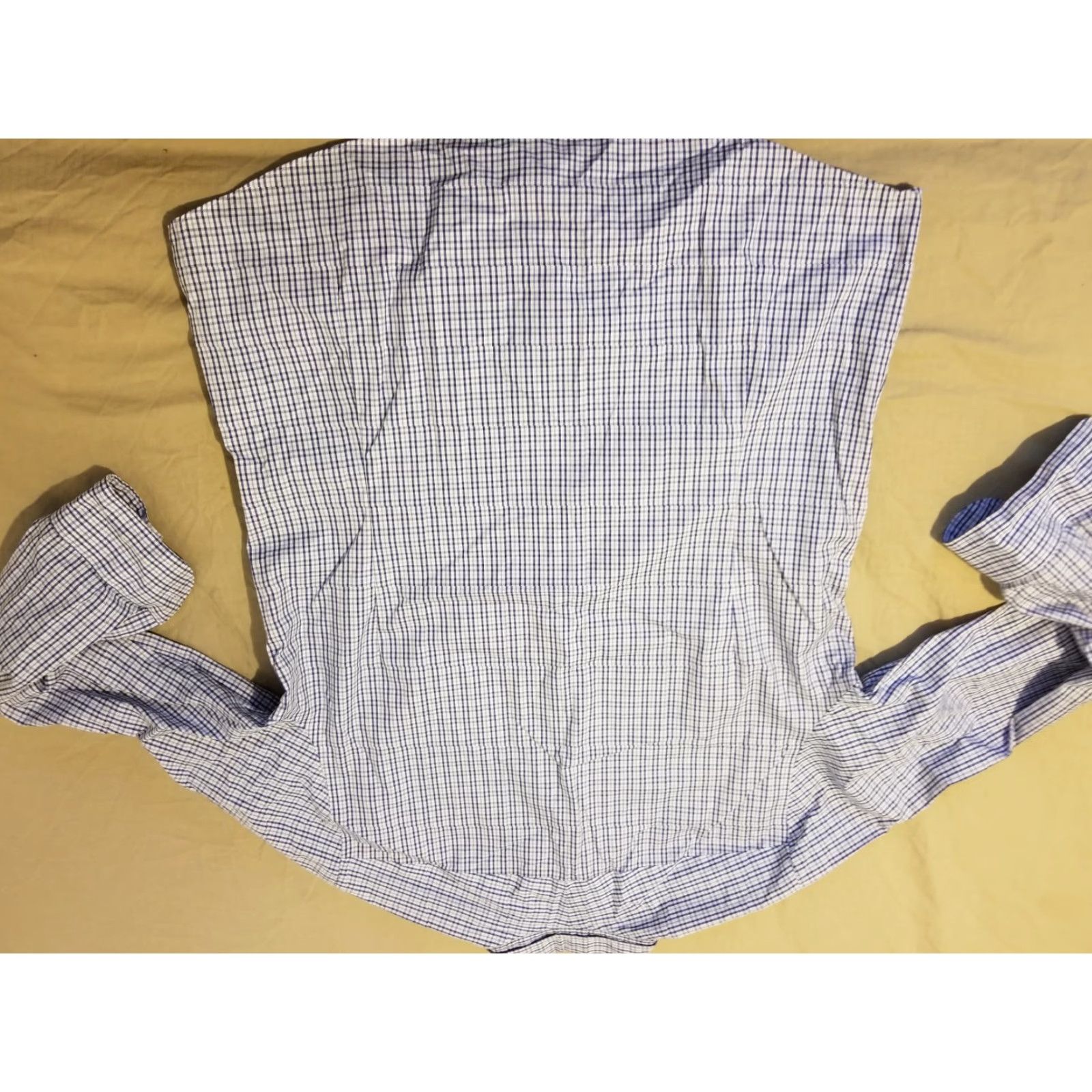 Charles Tyrwhitt Charles Tyrwhitt Dress Shirt 17 35 Blue Button Cotton Slimming Non-Iron Long Sleeve Mens Dress Shirt Col﻿lar Spread Barrel Cuff Size 46R - 6 Thumbnail