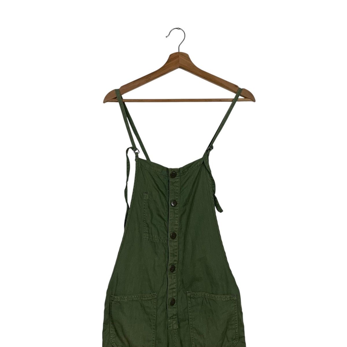 Johnbull JOHNBULL Work Green Sleeveless Jumpsuit W34 #1924-C84 Size US 34 / EU 50 - 2 Thumbnail