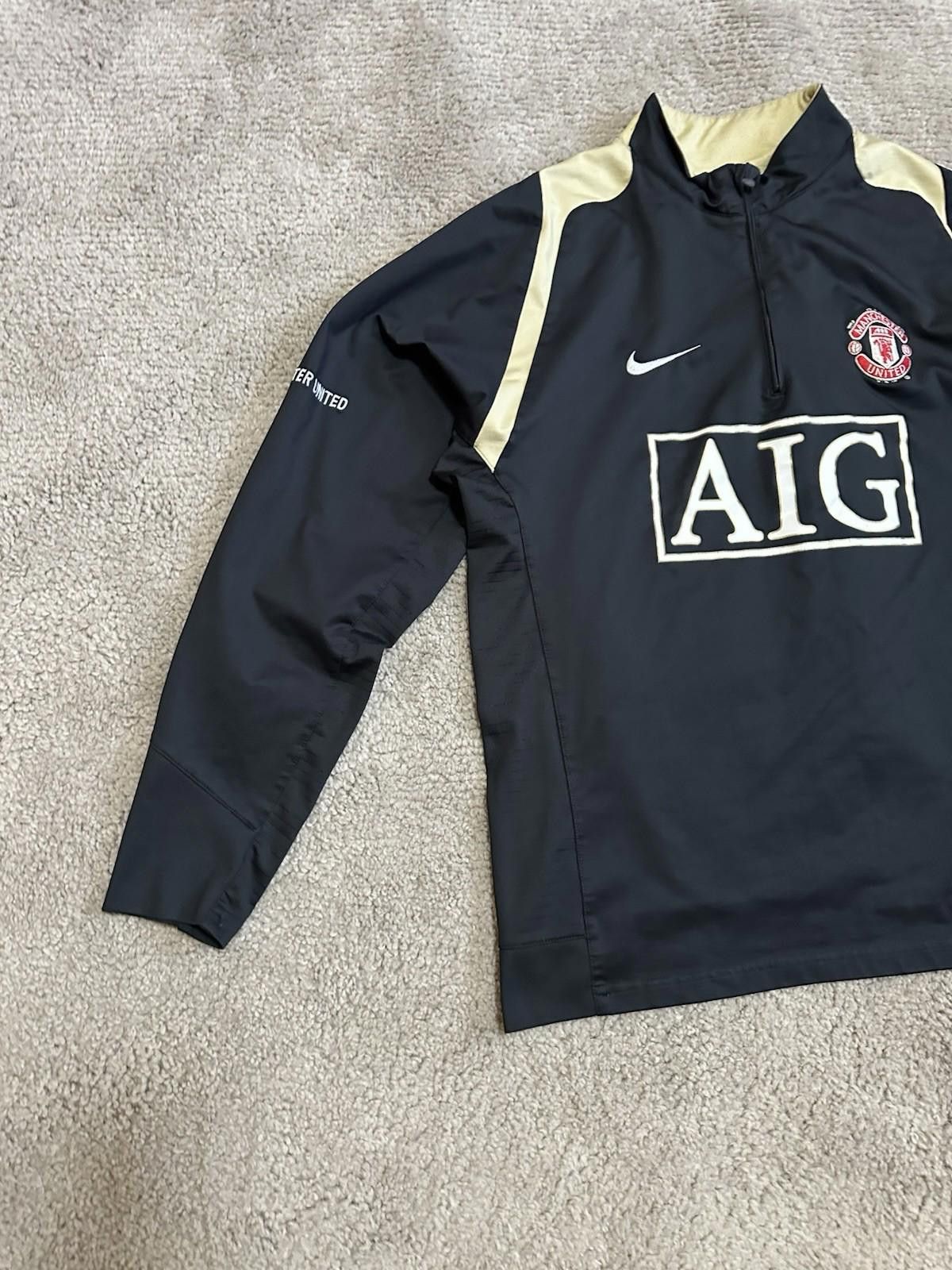 Nike 2007-08 Manchester United 1/4 Football Soccer Zip Sweat Top Size US M / EU 48-50 / 2 - 2 Thumbnail