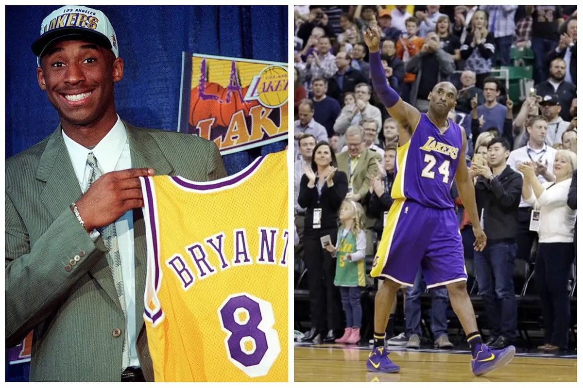 Champion Vintage 1991 Kobe Bryant Los Angeles Lakers NBA Jersey Size US M / EU 48-50 / 2 - 7 Thumbnail