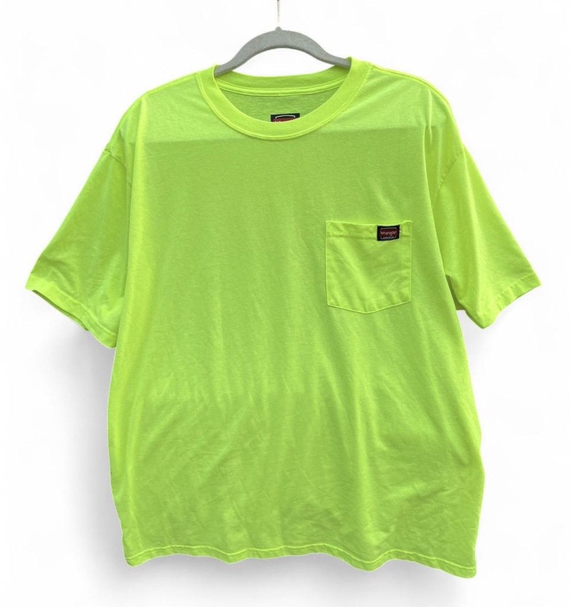 Wrangler Wrangler Neon Safety Yellow Pocket Tee Workwear Size US XXL / EU 58 / 5 - 4 Thumbnail