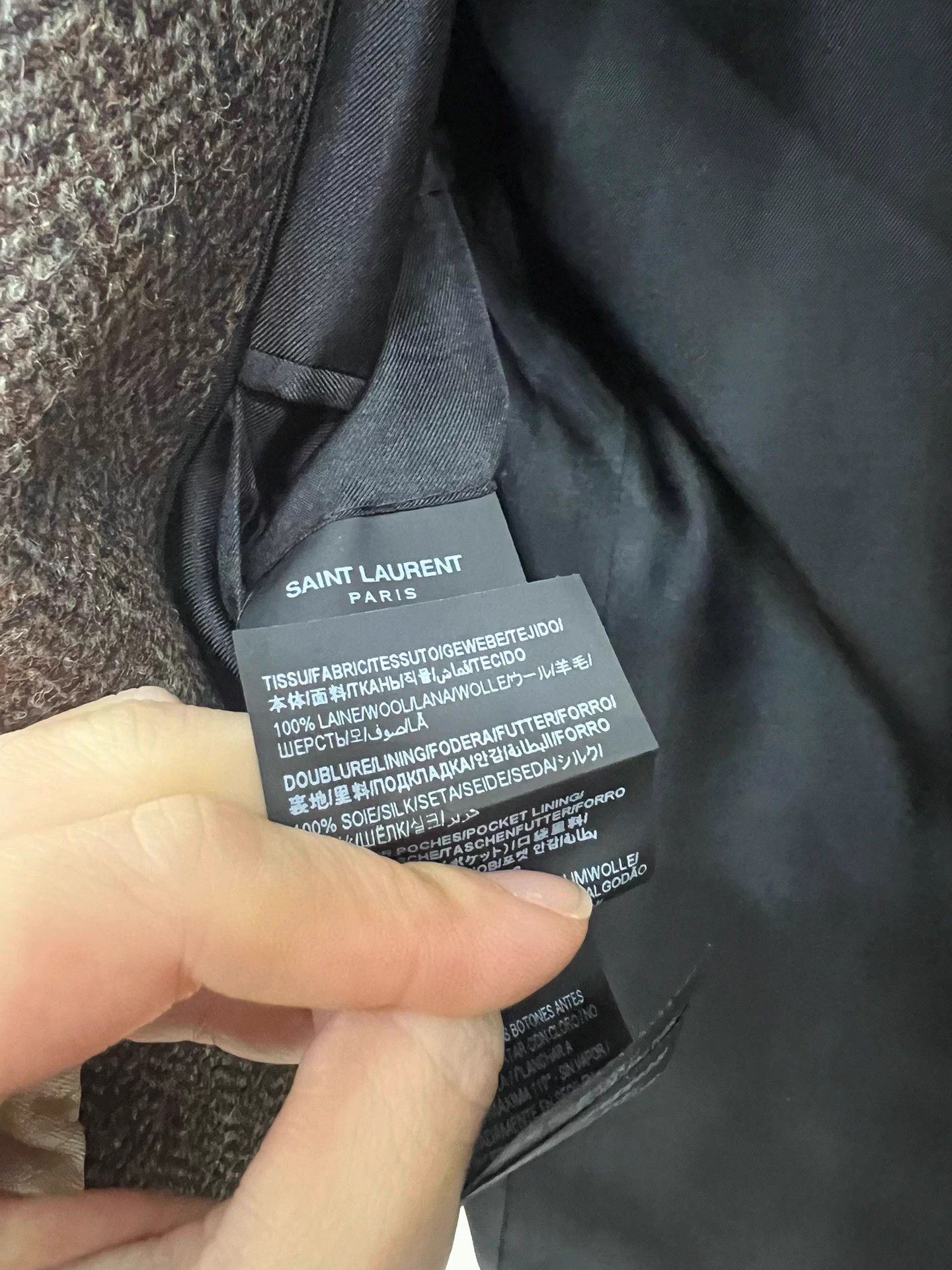 Saint Laurent Paris SLP Mocha DB V-stitched wool overcoat FR34 Size XS / US 0-2 / IT 36-38 - 6 Thumbnail