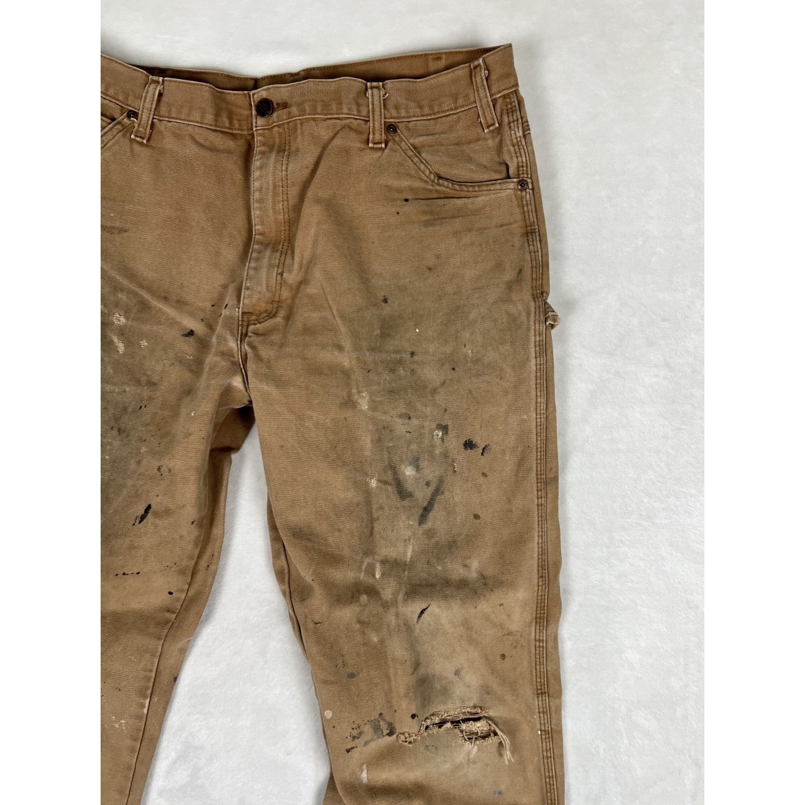 Dickies Dickies Carpenter Canvas Pants Workwear Utility Brown Size 3 Size US 36 / EU 52 - 4 Thumbnail