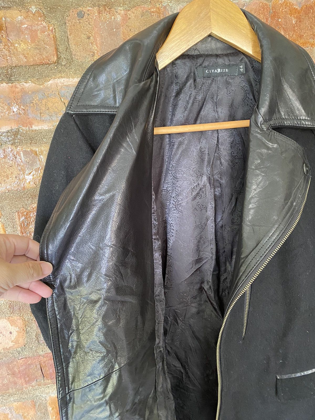 CIVARIZE Civarize Japan doube leather collar Asmetrical zipper Size US S / EU 44-46 / 1 - 12 Thumbnail