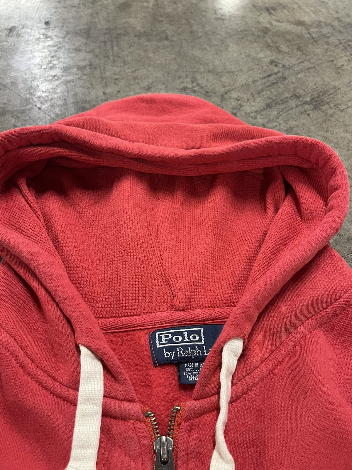Polo Ralph Lauren × Vintage Polo Ralph Lauren vintage thermal lined zip up hoodie preppy Size US XL / EU 56 / 4 - 6 Thumbnail
