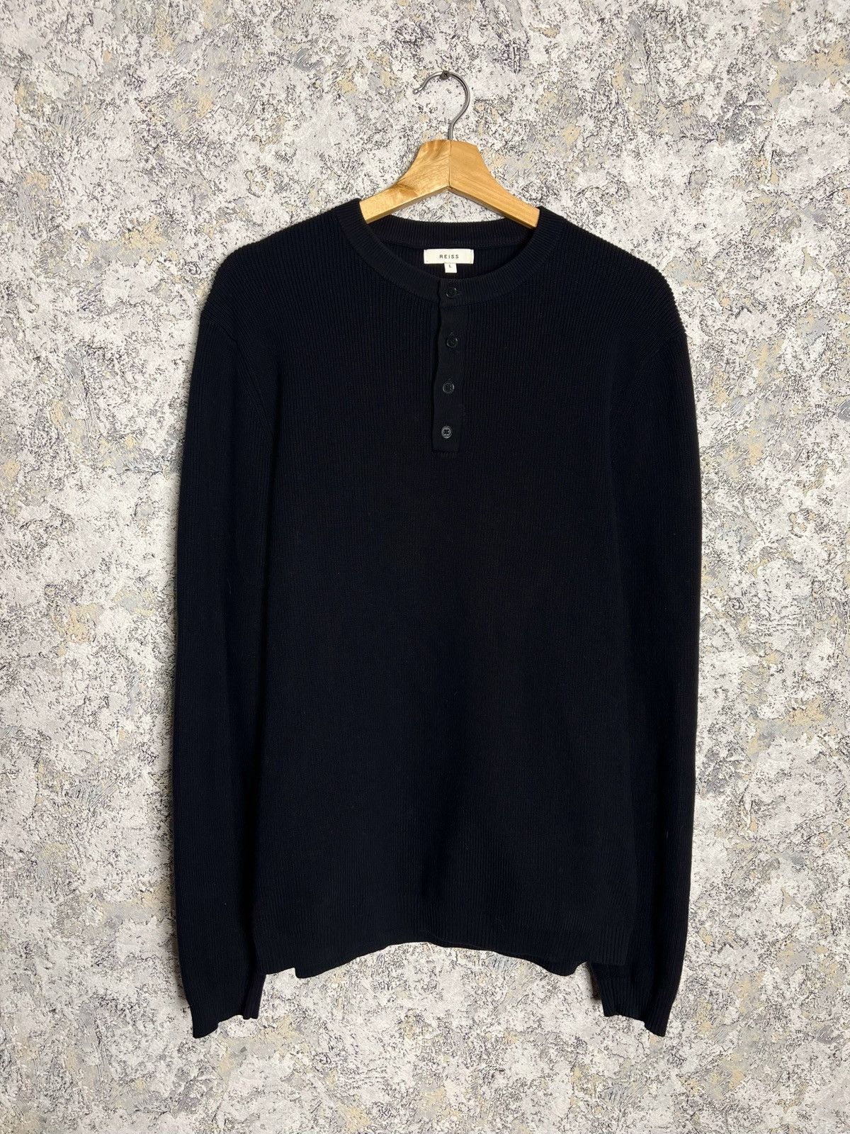 Reiss Reiss Long Sleeve Button Sweatshirt Luxury Sweater Pullover Size US L / EU 52-54 / 3 - 1 Thumbnail