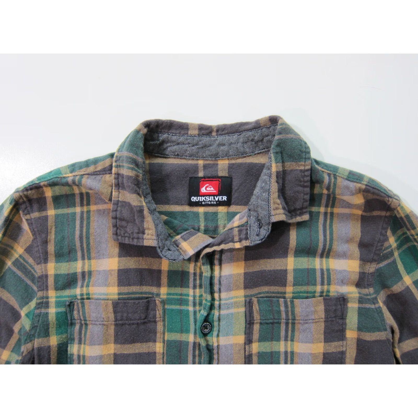 Quiksilver Quiksilver 100% Cotton Green Plaid Flannel Long Sleeve Shirt Men Small Size US S / EU 44-46 / 1 - 6 Thumbnail