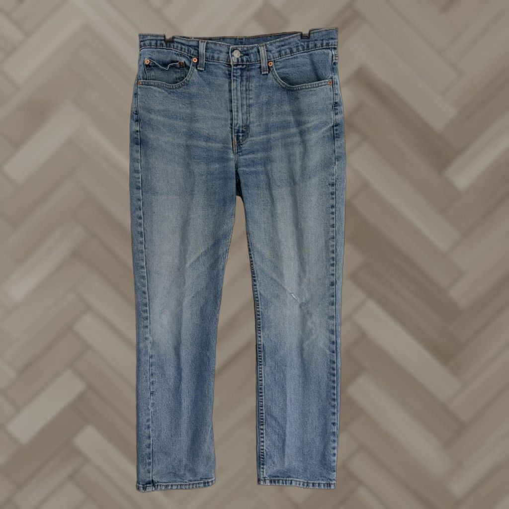 Levi's Levi's 541 Men's Athletic Taper Jeans Blue Size 34x30 Distressed Zip Stretch Denim 5-Pocket Modern Grunge Skater Mens Jeans Size US 34 / EU 50 - 1 Thumbnail