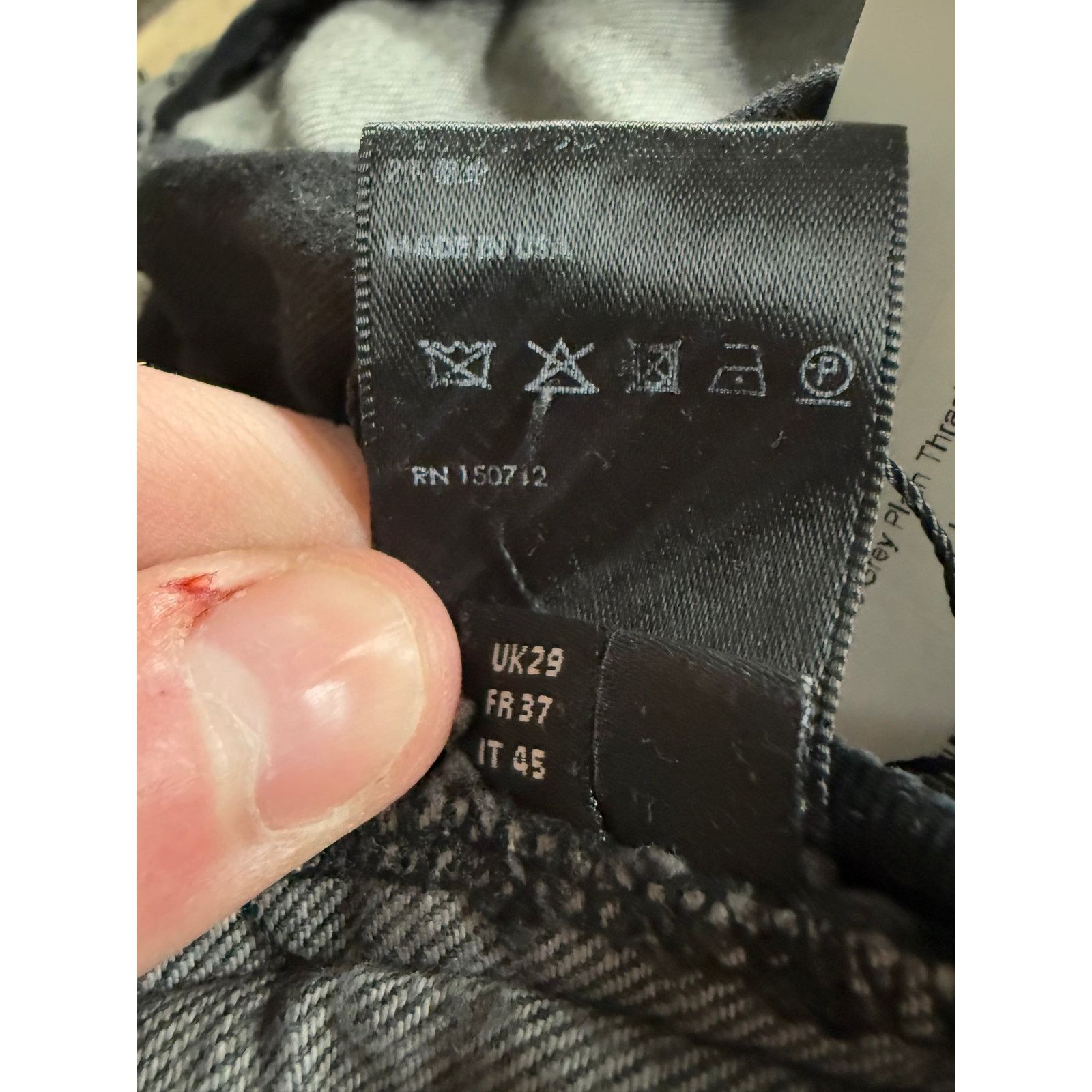 Amiri Amiri Jeans Grey Plain Thrasher (Missing Button) Used 29 Size US 29 - 7 Thumbnail