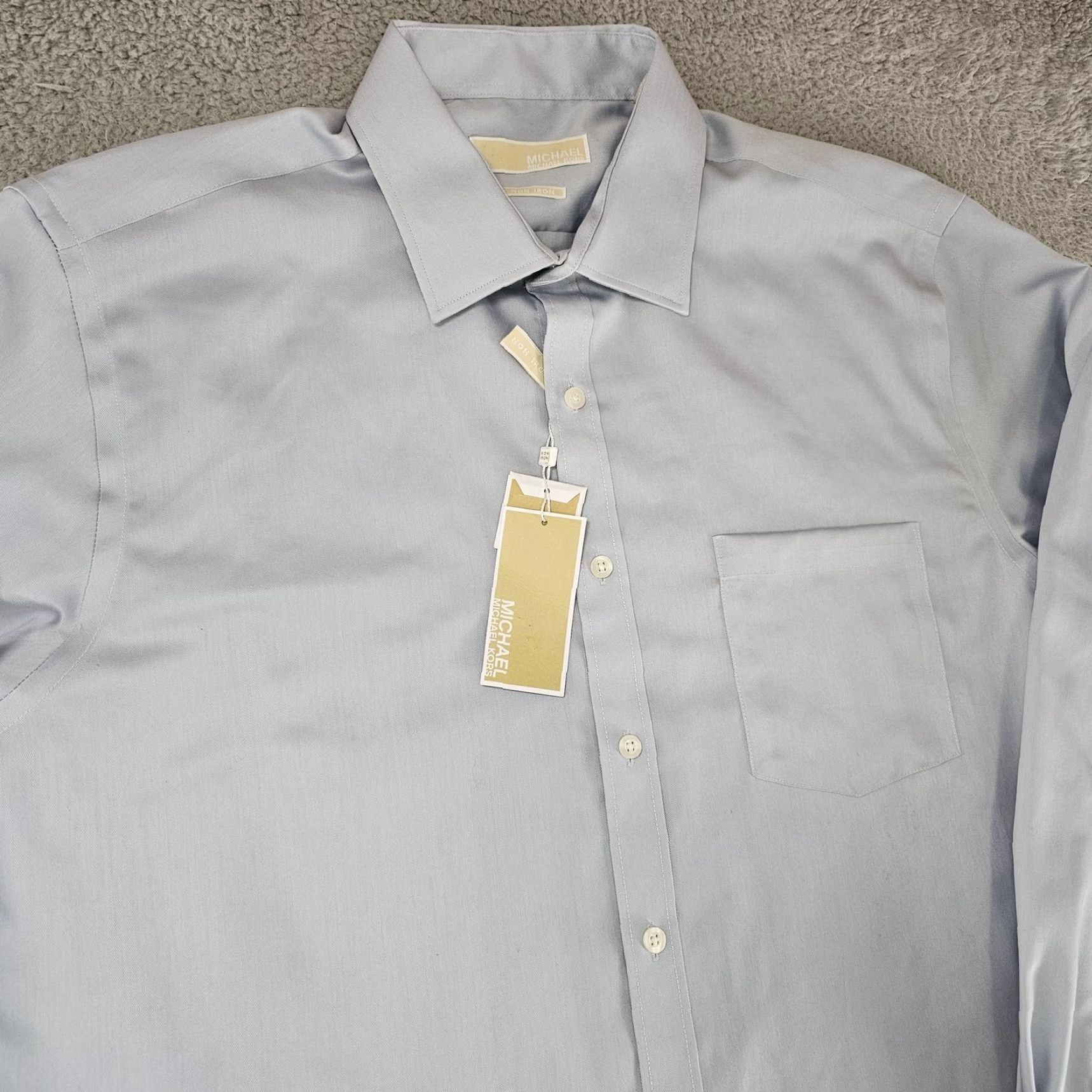Michael Kors Michael Kors Shirt Mens 17 32/33 Non Iron Dress Button Up Long Sleeve Pocket Size 48R - 2 Thumbnail