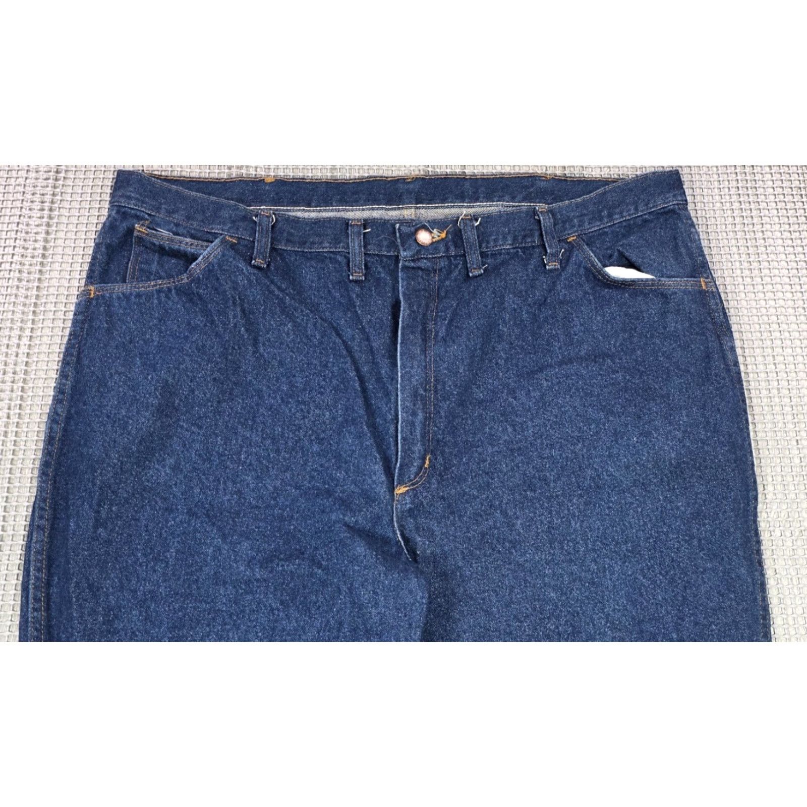 Denime VINTAGE Maverick Jeans Mens 44x30 Denim Blue Dark Wash 80s 90s USA Made Straight 5-Pocket Size US 44 / EU 60 - 3 Thumbnail