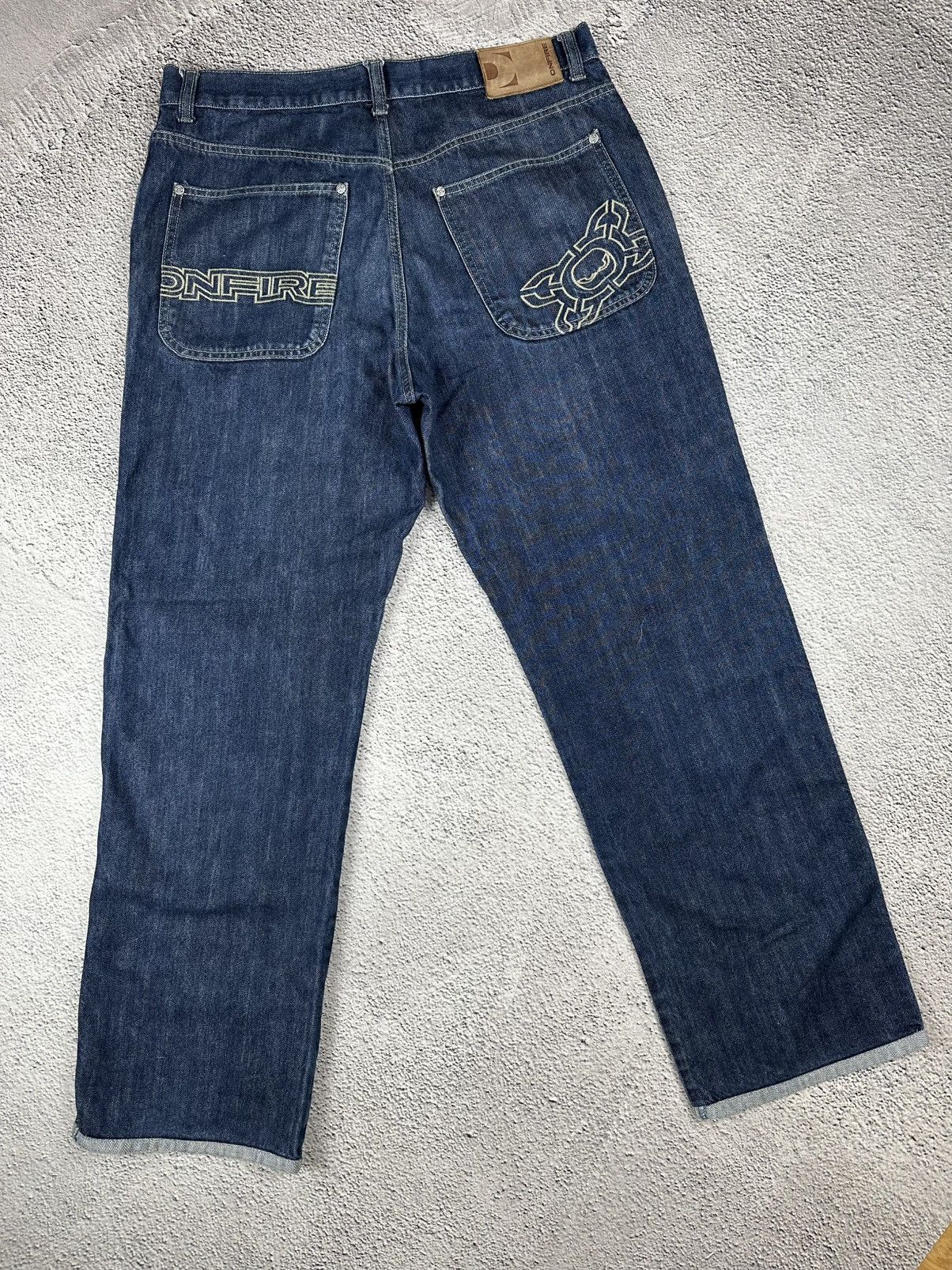 Japanese Brand Crazy Y2K Baggy Japan Jean Trashed Rap Old Money Style Size US 34 / EU 50 - 5 Thumbnail