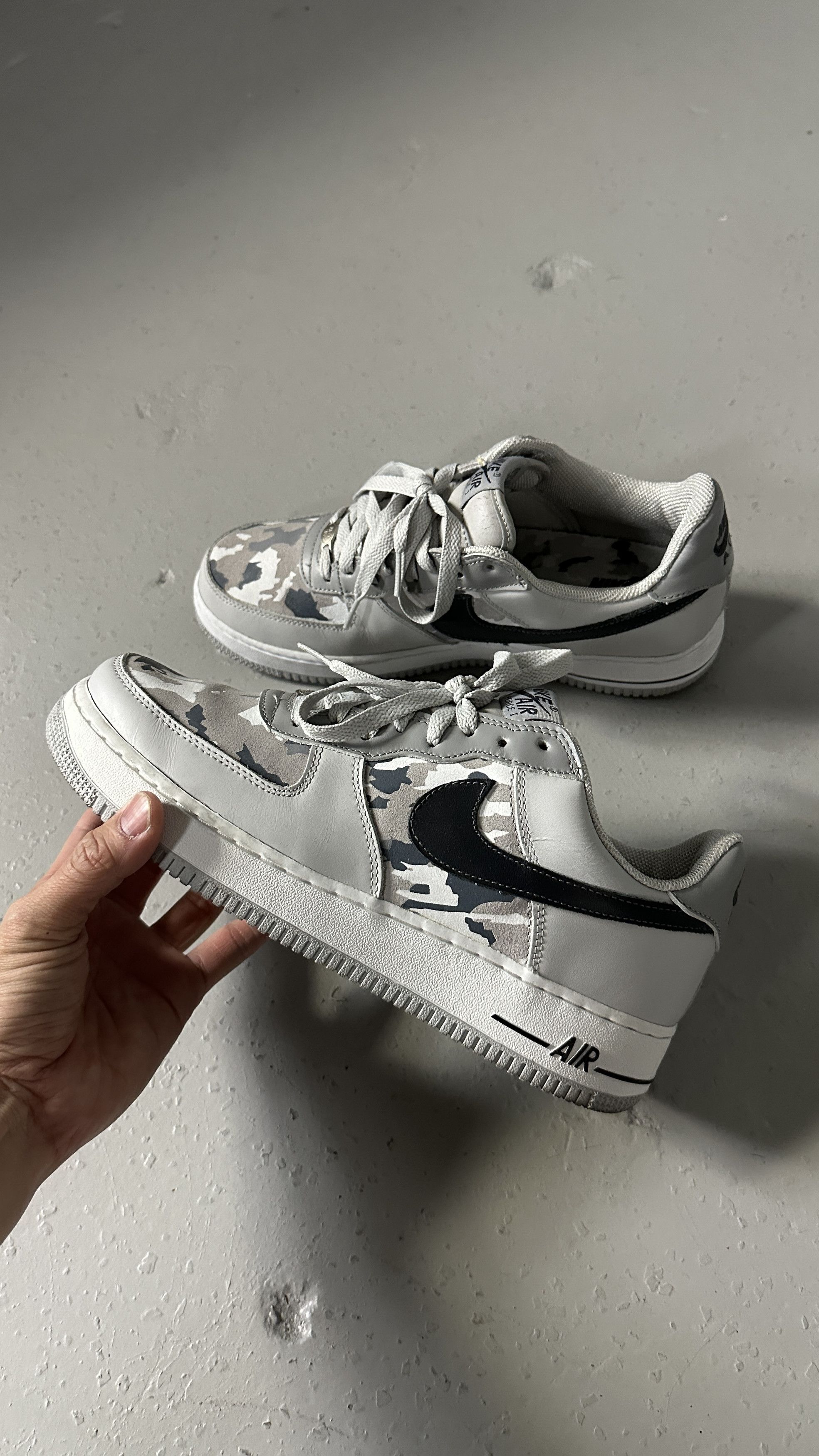 Nike Vtg Nike air force 1 premium af1 2003 neutral grey camo Size US 10 / EU 43 - 9 Thumbnail