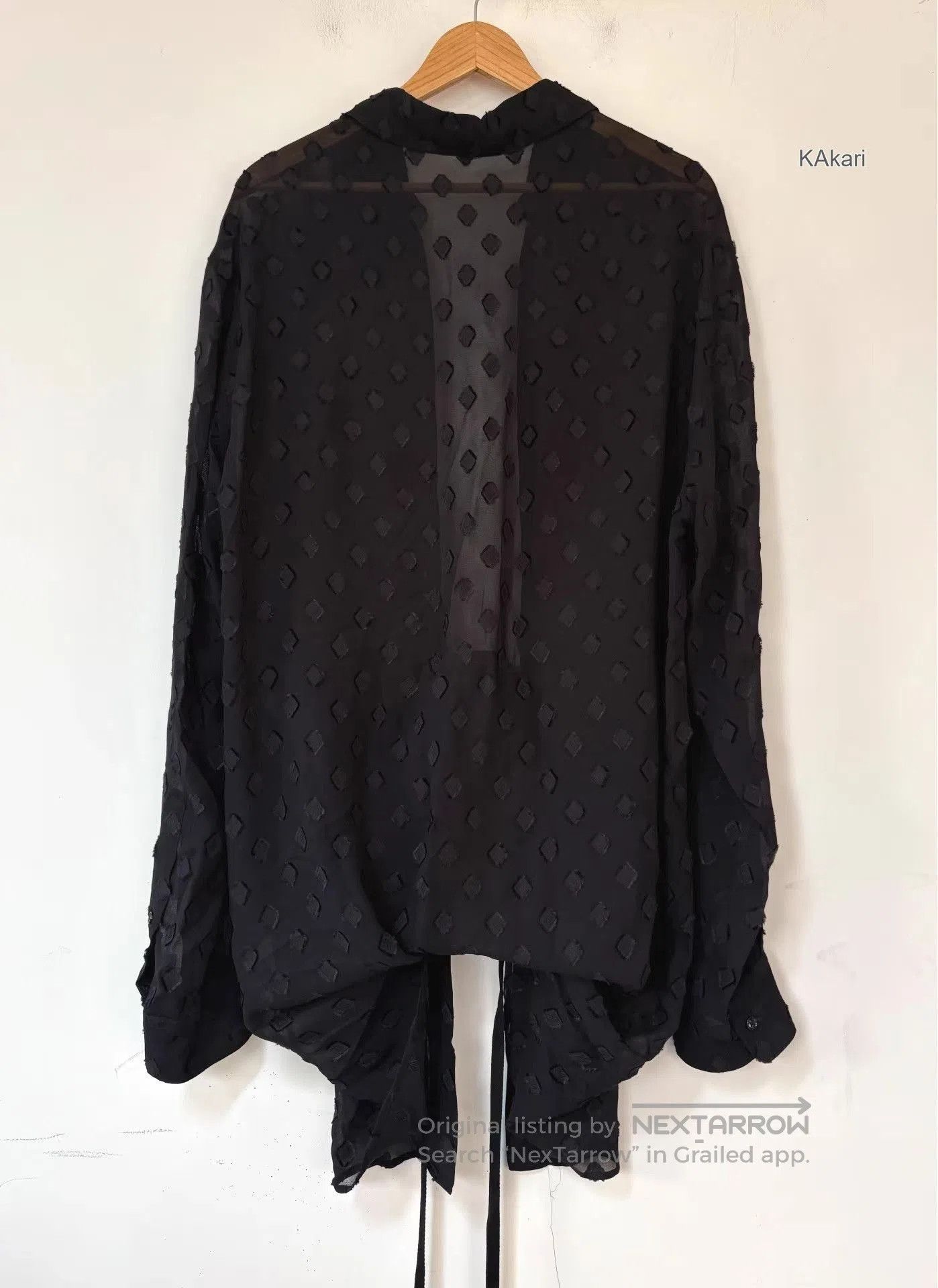 Ann Demeulemeester Black Diamond Pattern Long Sleeve Button. Size US M / EU 48-50 / 2 - 9 Thumbnail