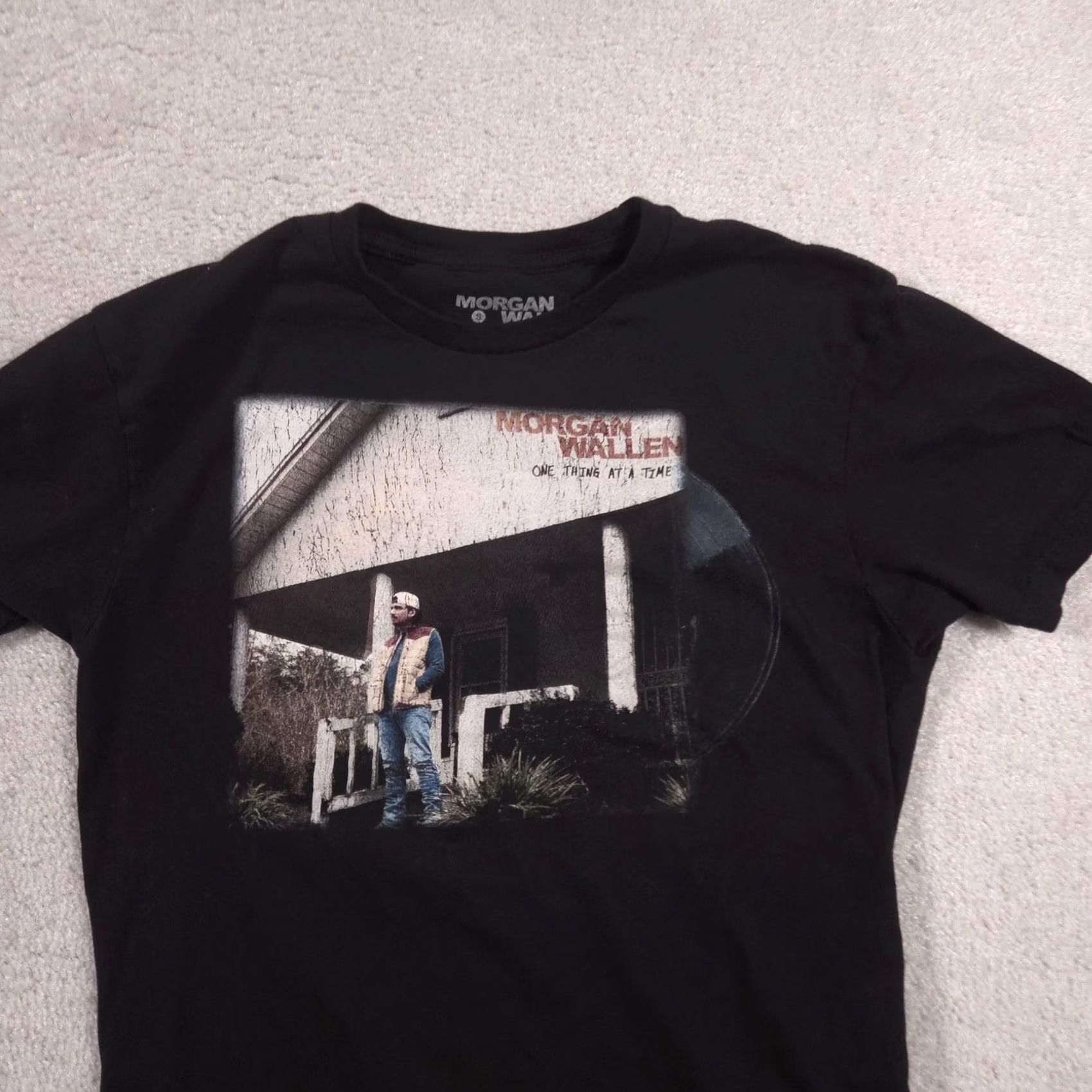 Vintage Morgan Wallen Shirt Adult S Black One Thing At A Time Graphic Tee Tagless Size US S / EU 44-46 / 1 - 4 Thumbnail