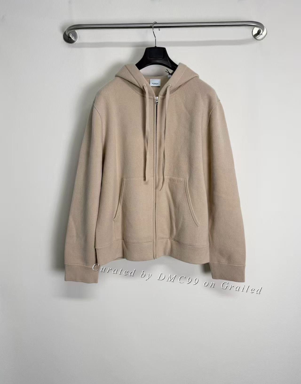 Burberry Burberry Cashmere Drawstring Hoodie Size US XL / EU 56 / 4 - 1 Thumbnail