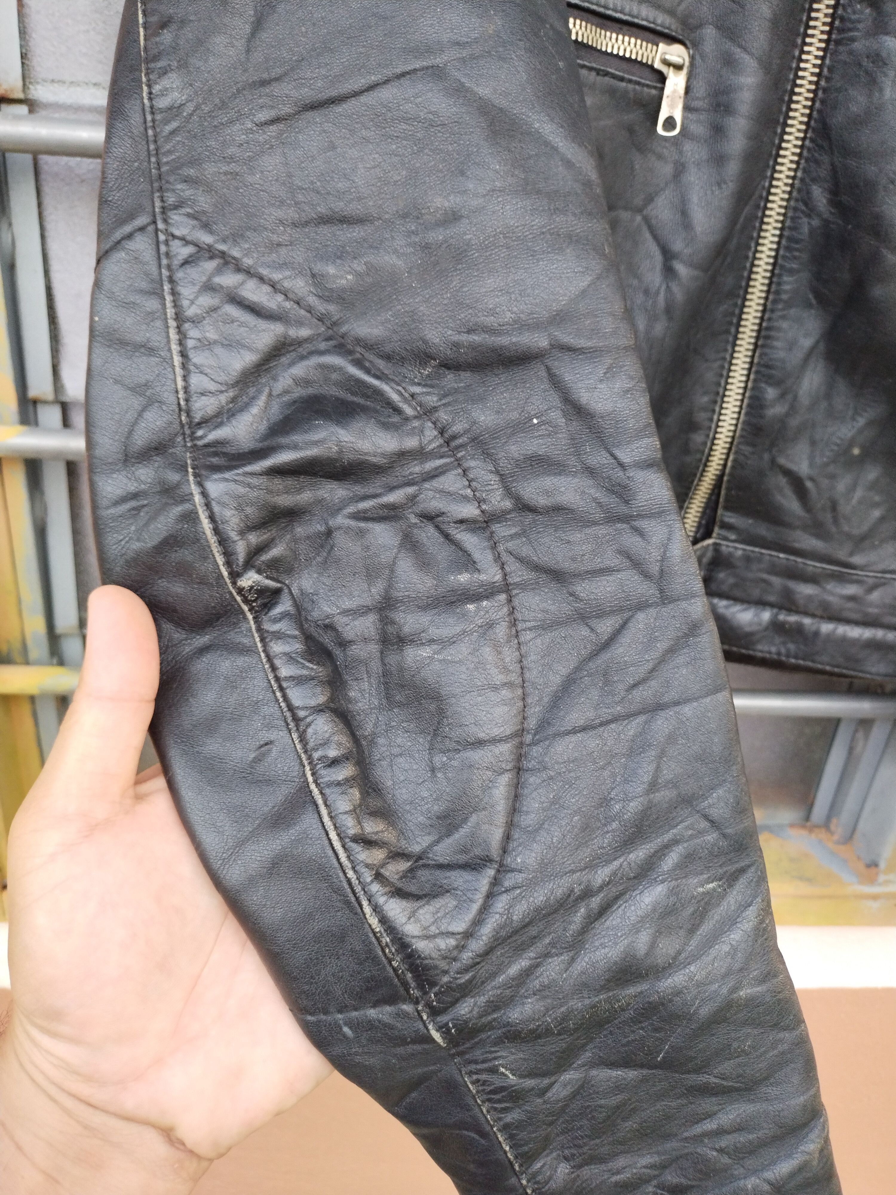 Leather Crazy Vtg Harro Kombi Biker Germany Leather Jacket Schott Size US S / EU 44-46 / 1 - 8 Thumbnail