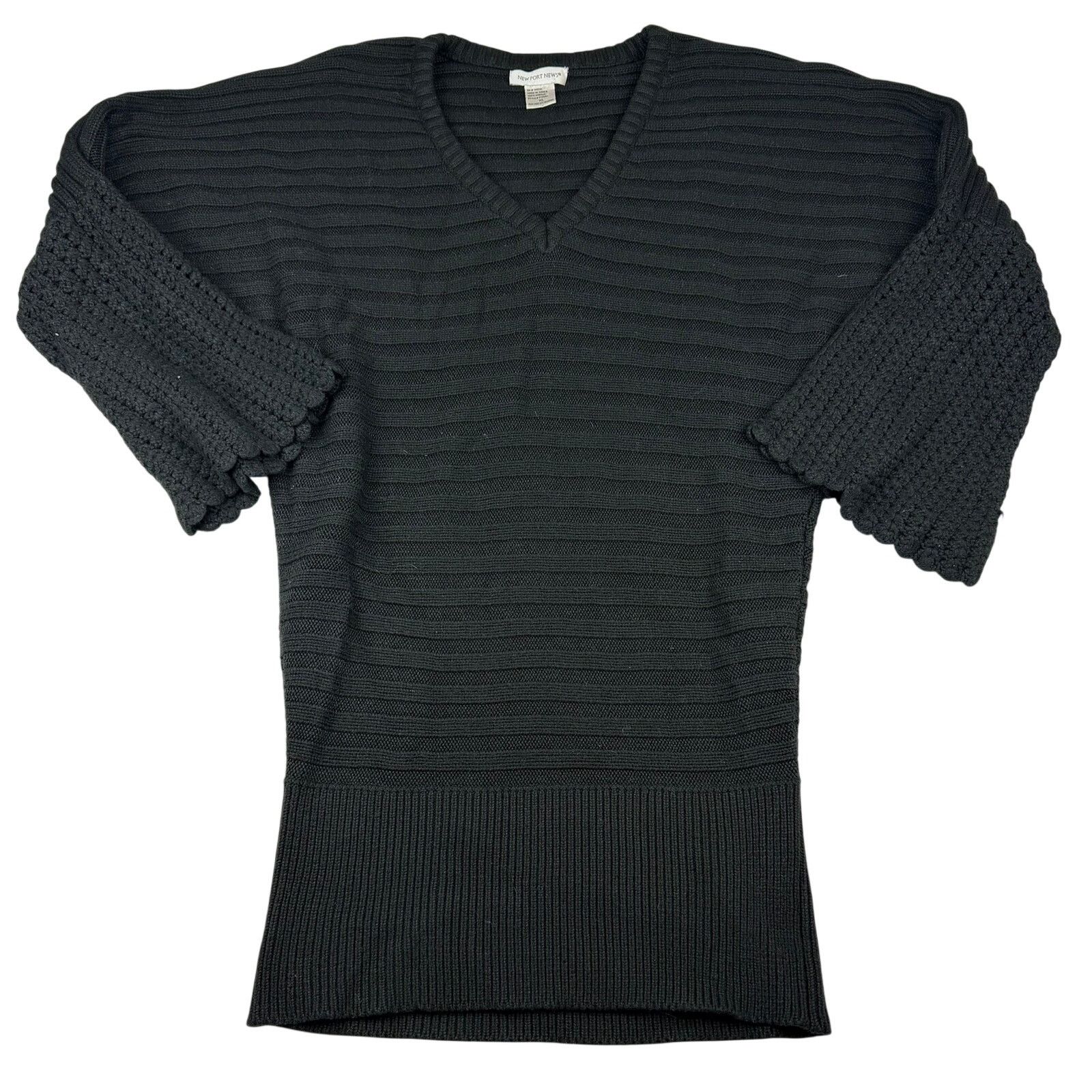 Other Newport News Black V-Neck Sweater Dress XL Size XL / US 12-14 / IT 48-50 - 1 Thumbnail