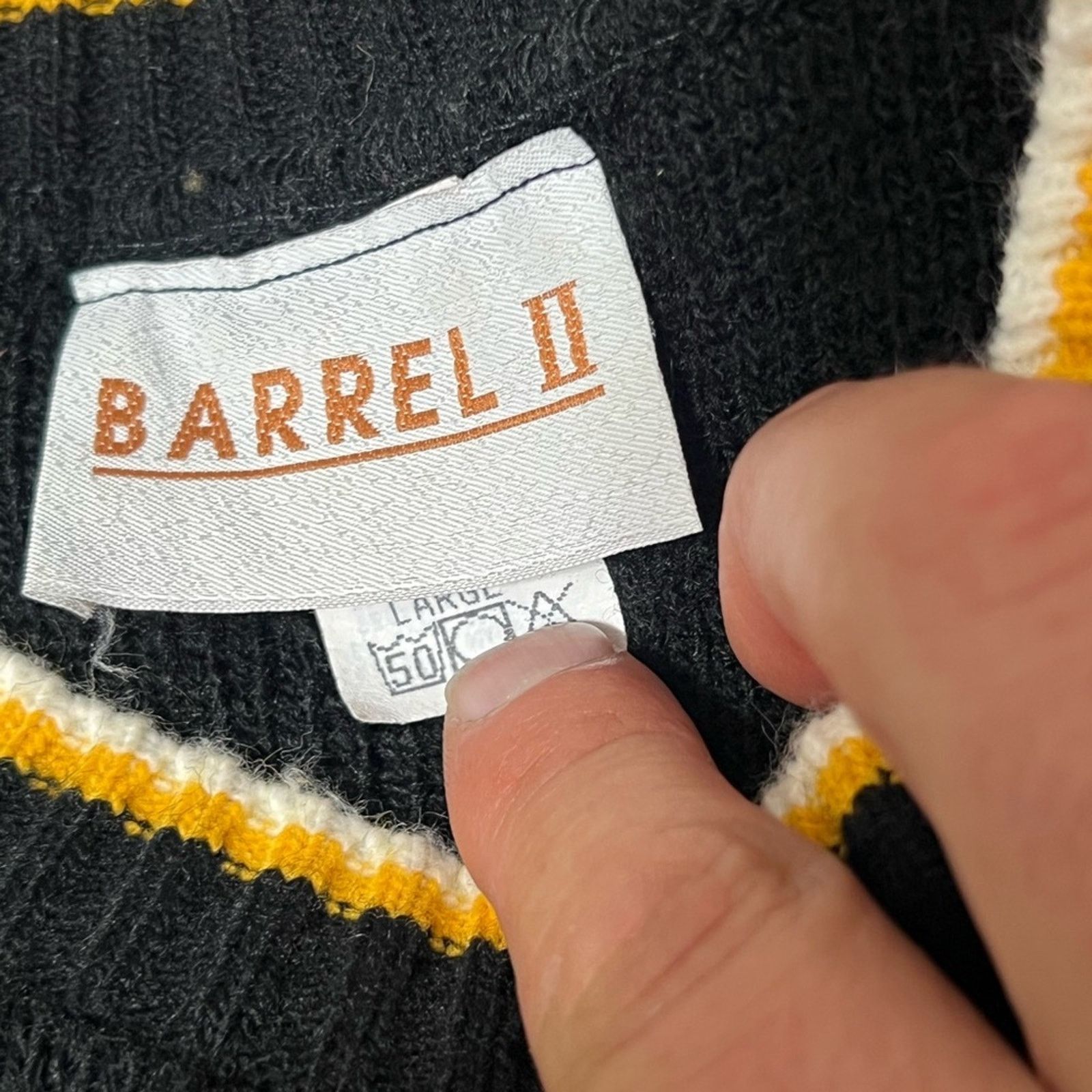 Vintage Vintage Pittsburgh Steelers Sweater Knit Barrel Acrylic USA Size US L / EU 52-54 / 3 - 9 Thumbnail