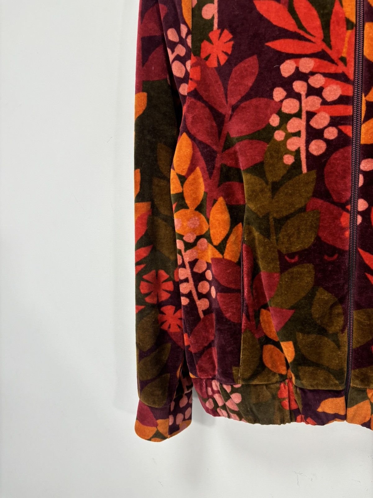 Gudrun Sjoden Gudrun Sjoden Women’s Autumn Floral Velour Zip Up Jacket Size S / US 4 / IT 40 - 3 Thumbnail