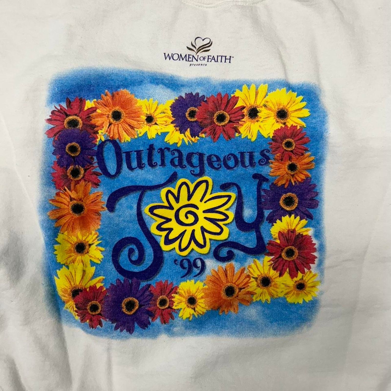 Gildan VTG 1999 Outrageous Joy crewneck sweatshirt Size L / US 10 / IT 46 - 2 Thumbnail