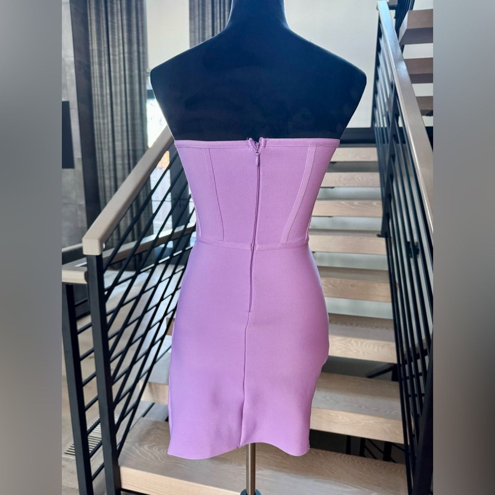 Other New Y2K Fitted Bodycon Lavender Strapless Dress size S Size S / US 4 / IT 40 - 6 Thumbnail