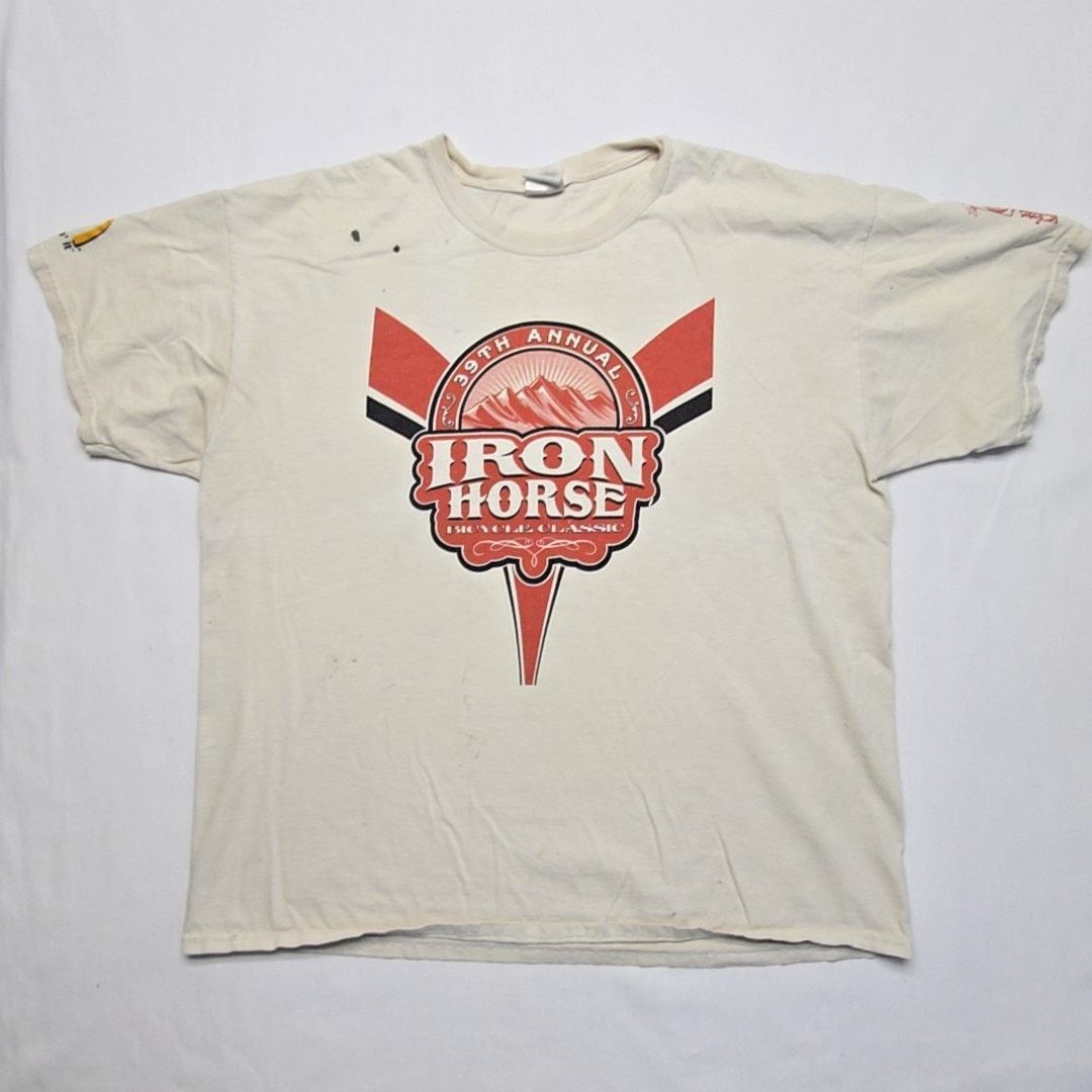 Gildan Iron Horse Bicycle Classic Tee 39th Annual White Large Size US XL / EU 56 / 4 - 1 Thumbnail