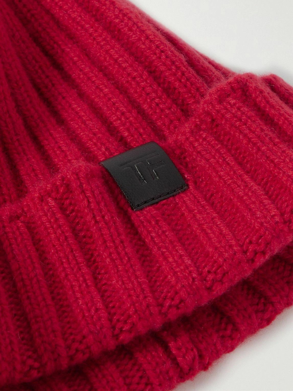 Tom Ford o1loc1c0724 KHR001 Size: L / Ribbed Beanie in Red Size ONE SIZE - 3 Thumbnail