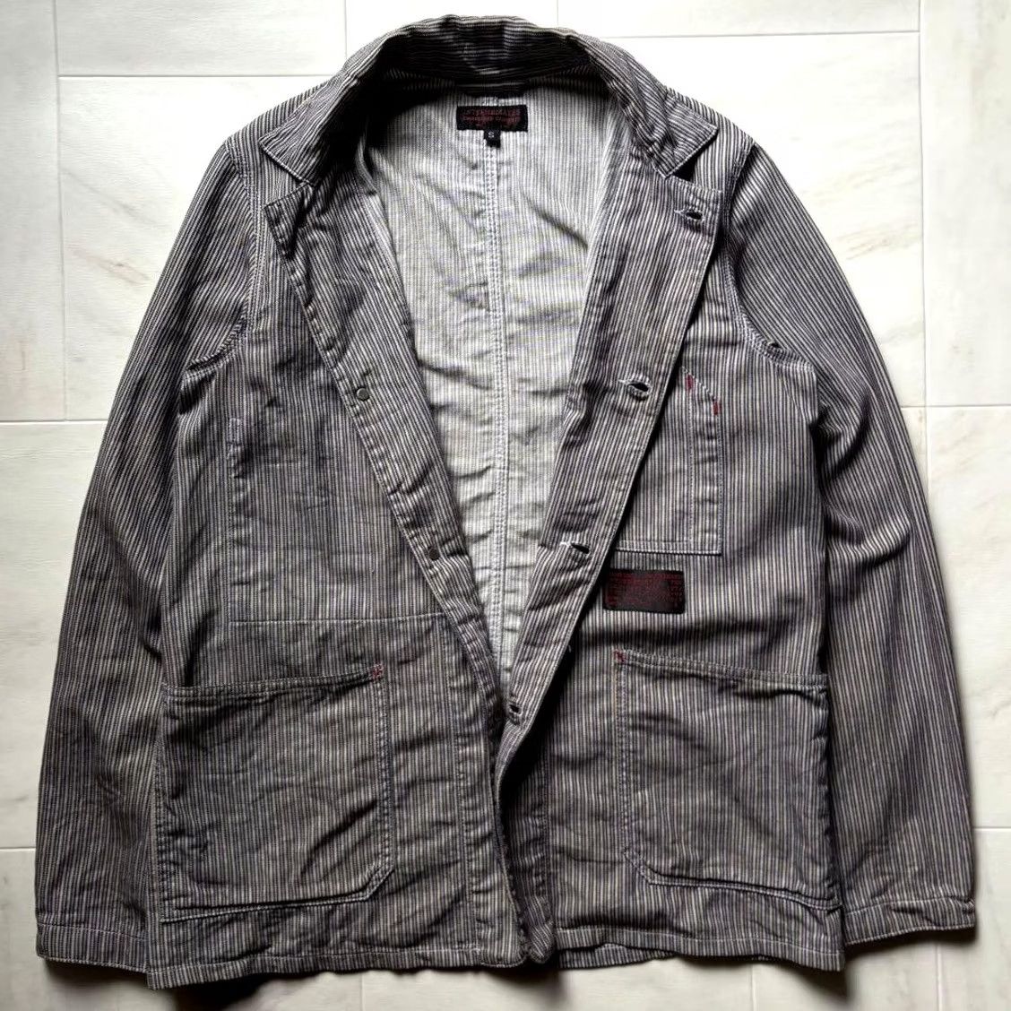 Engineered Garments ENGINEERED GARMENTS HICKORY STRIPE COVERALL JACKET MEN S MULTICOLOR SIZE S USED Size US 29 - 4 Thumbnail