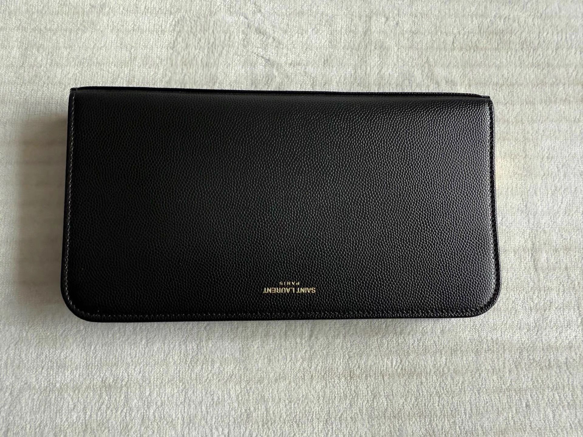 Saint Laurent Paris Black Leather Long Wallet Size ONE SIZE - 1 Thumbnail