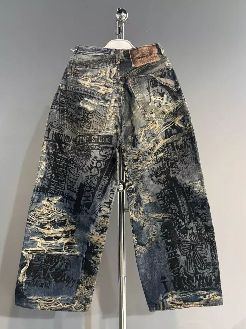 Acne Studios acne studios Wave digital destruction jeans 2504-Nextarrow Size US 28 / EU 44 - 2 Thumbnail